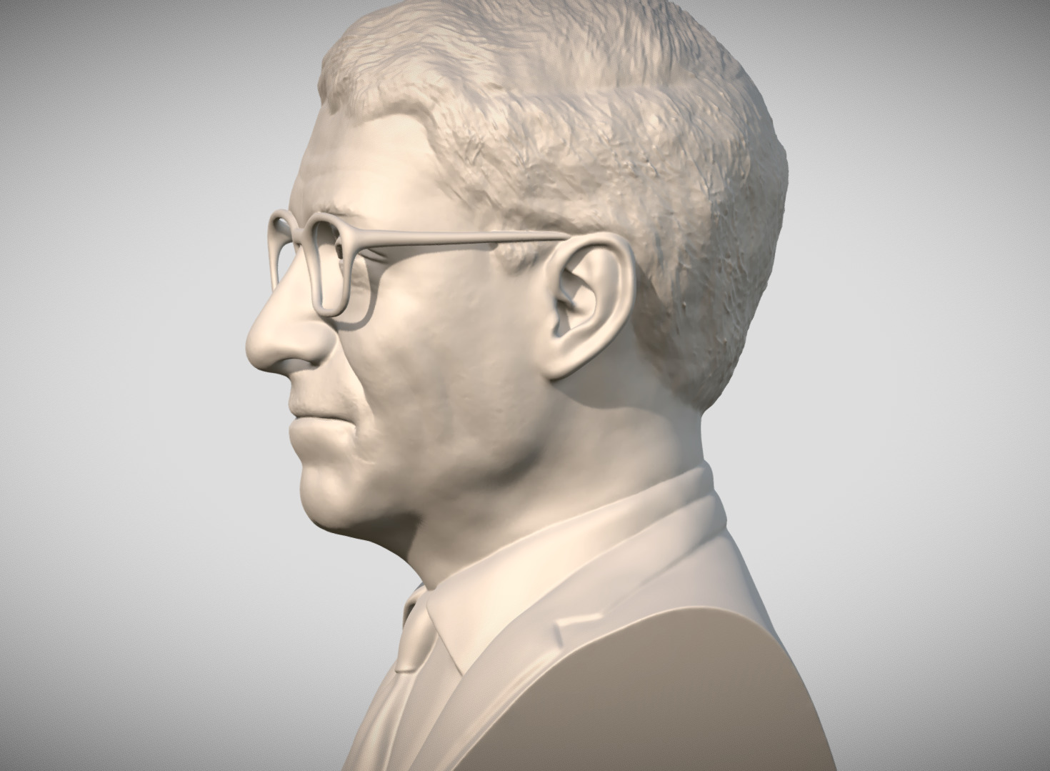 Bill Gates bust 3D print model_4