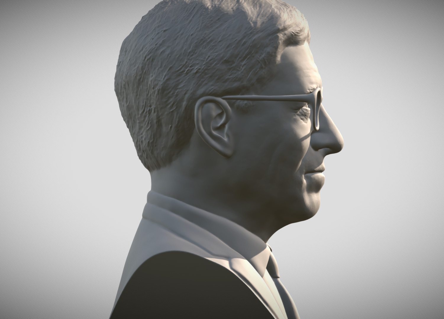 Bill Gates bust 3D print model_8