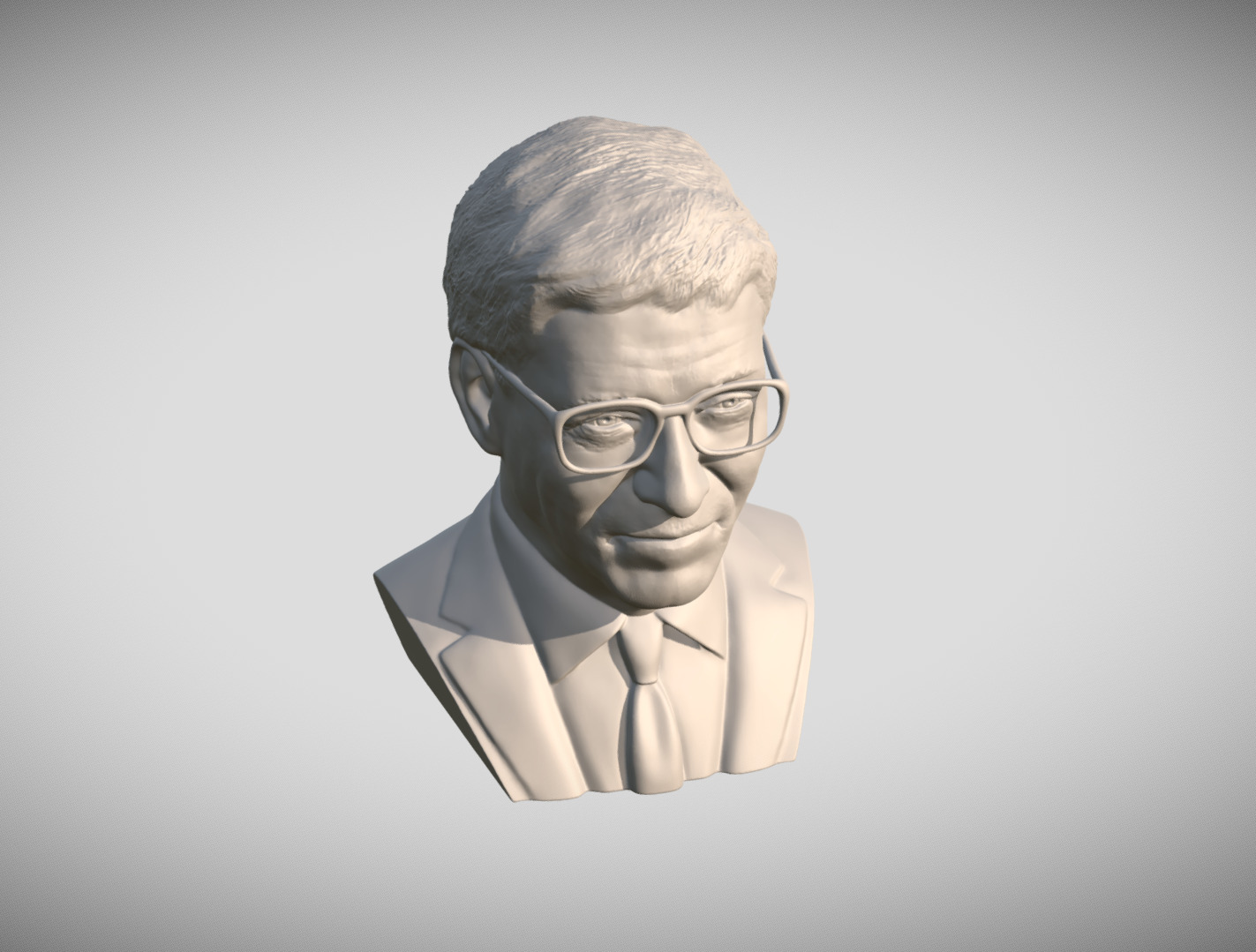 Bill Gates bust 3D print model_16