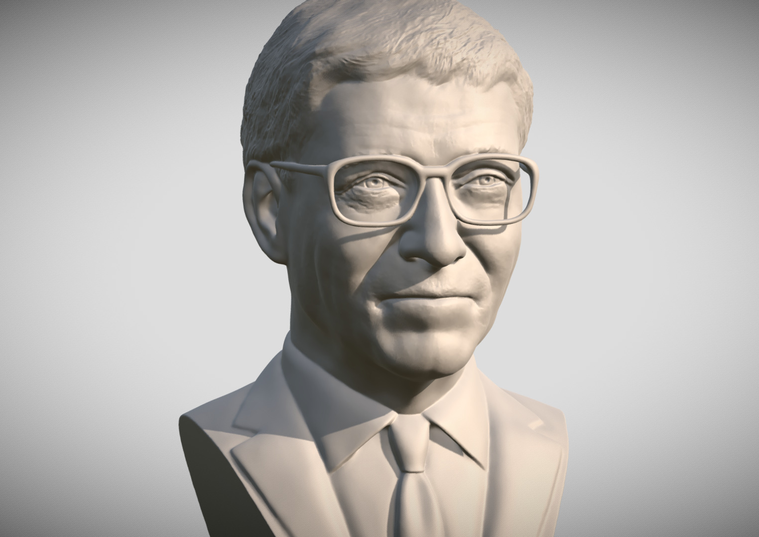 Bill Gates bust 3D print model_10