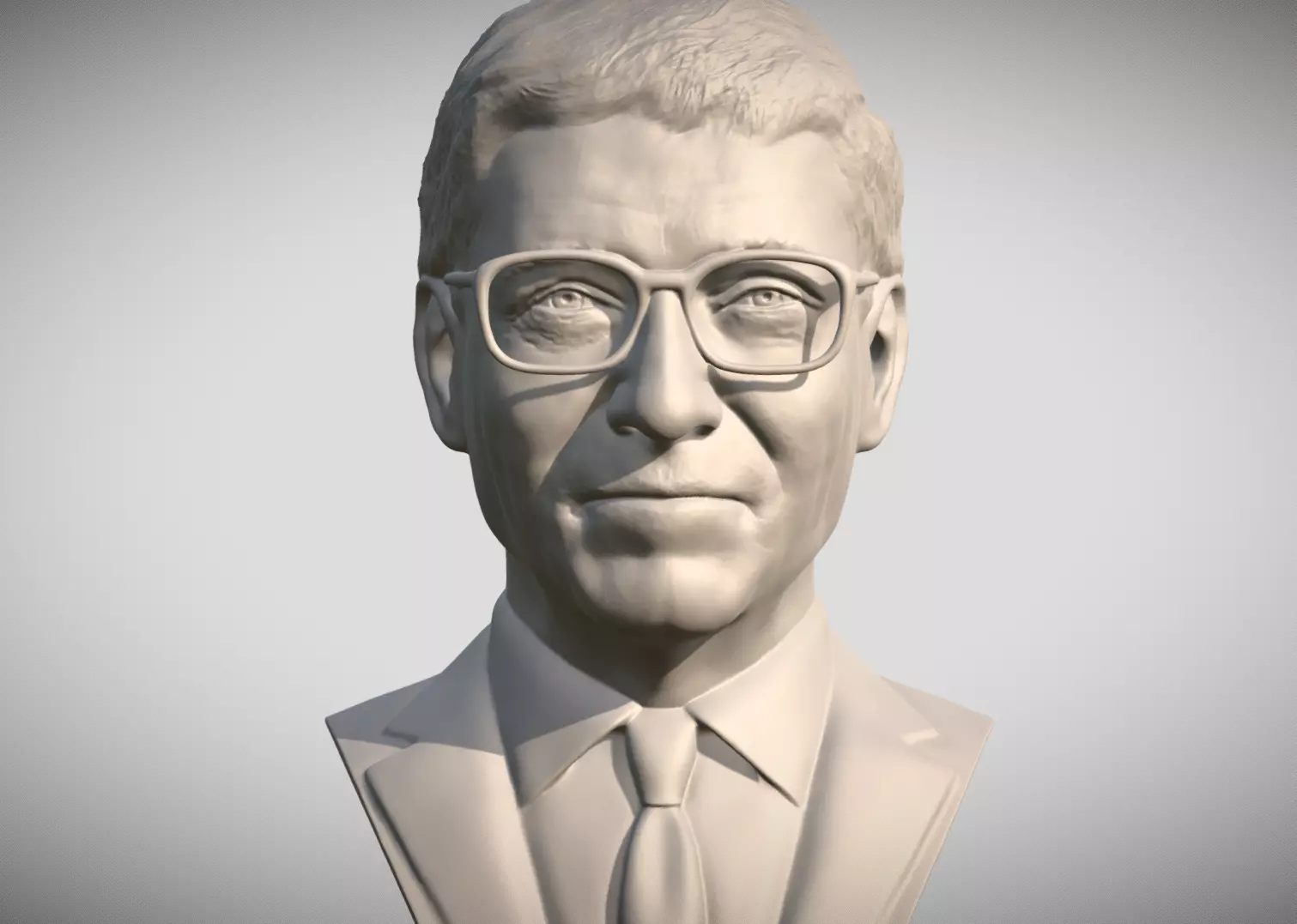 Bill Gates bust 3D print model_0