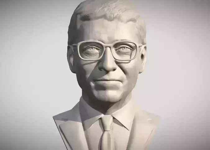 Bill Gates bust 3D print model