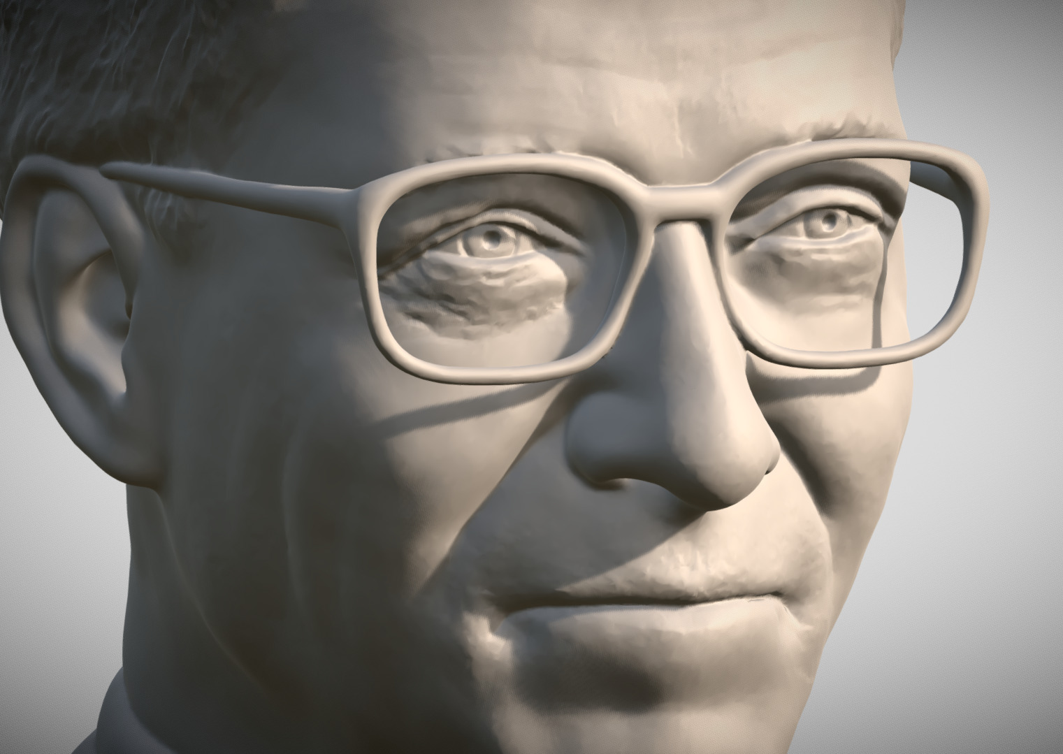 Bill Gates bust 3D print model_12