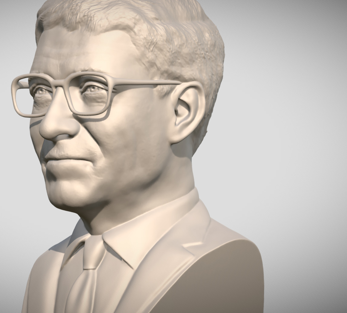 Bill Gates bust 3D print model_2
