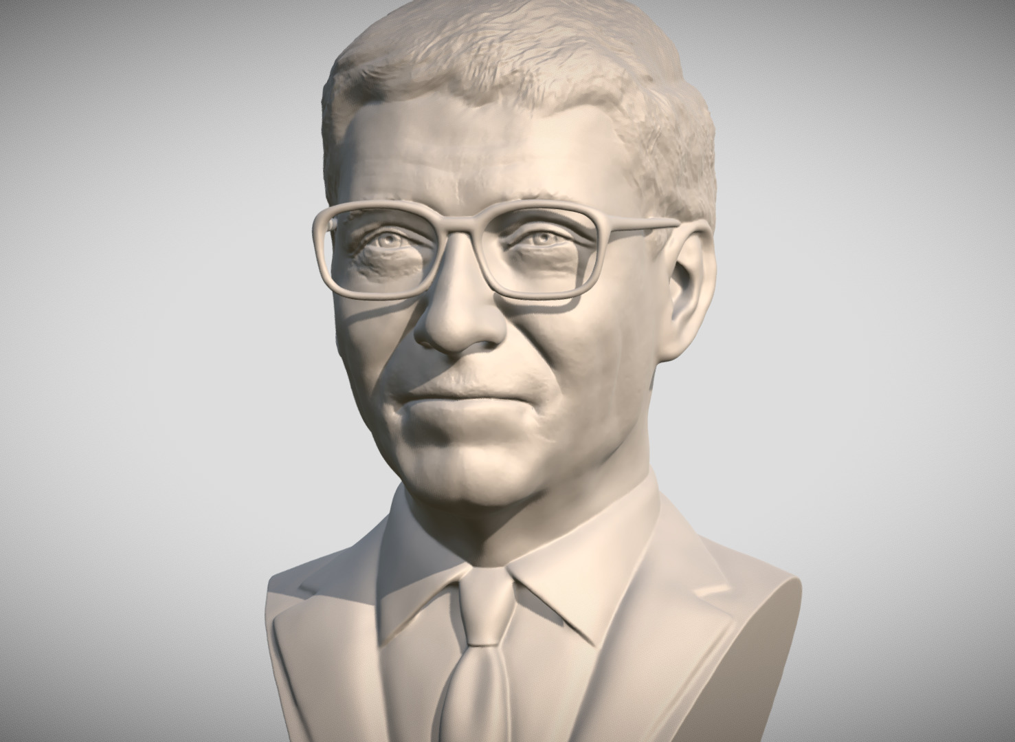 Bill Gates bust 3D print model_1