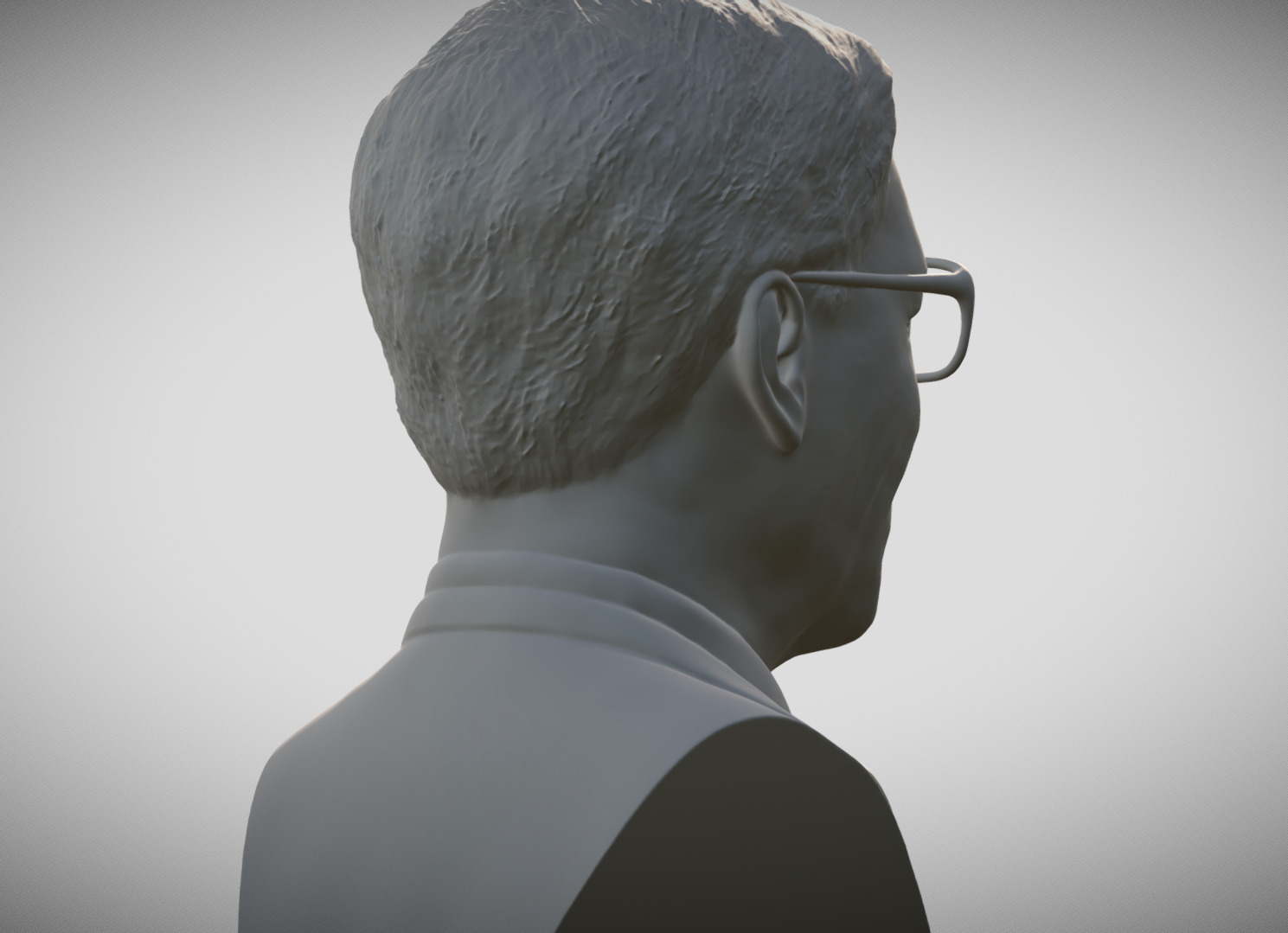 Bill Gates bust 3D print model_7