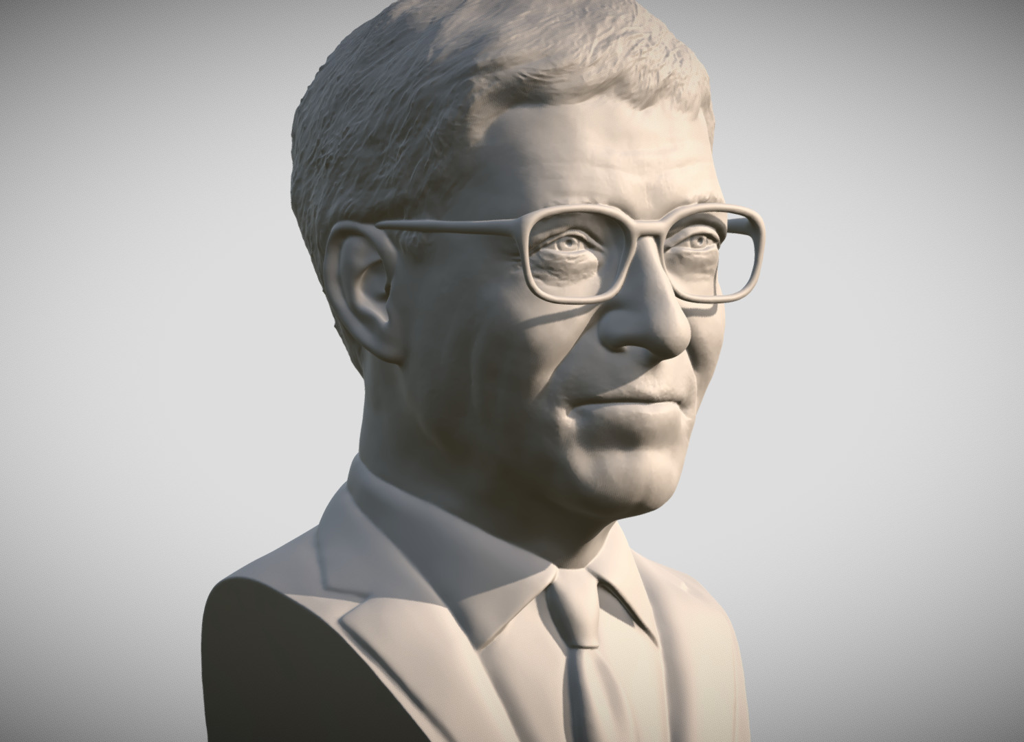 Bill Gates bust 3D print model_9