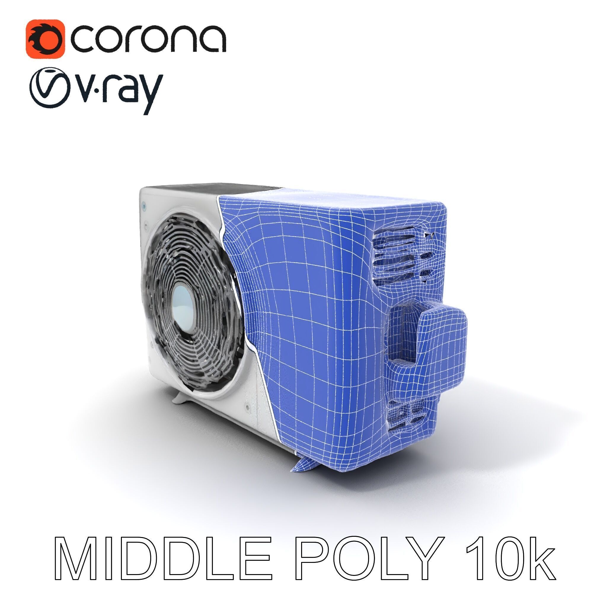 WallMounted Air Conditioning Unit D Model Pack Low-poly 3D model_28