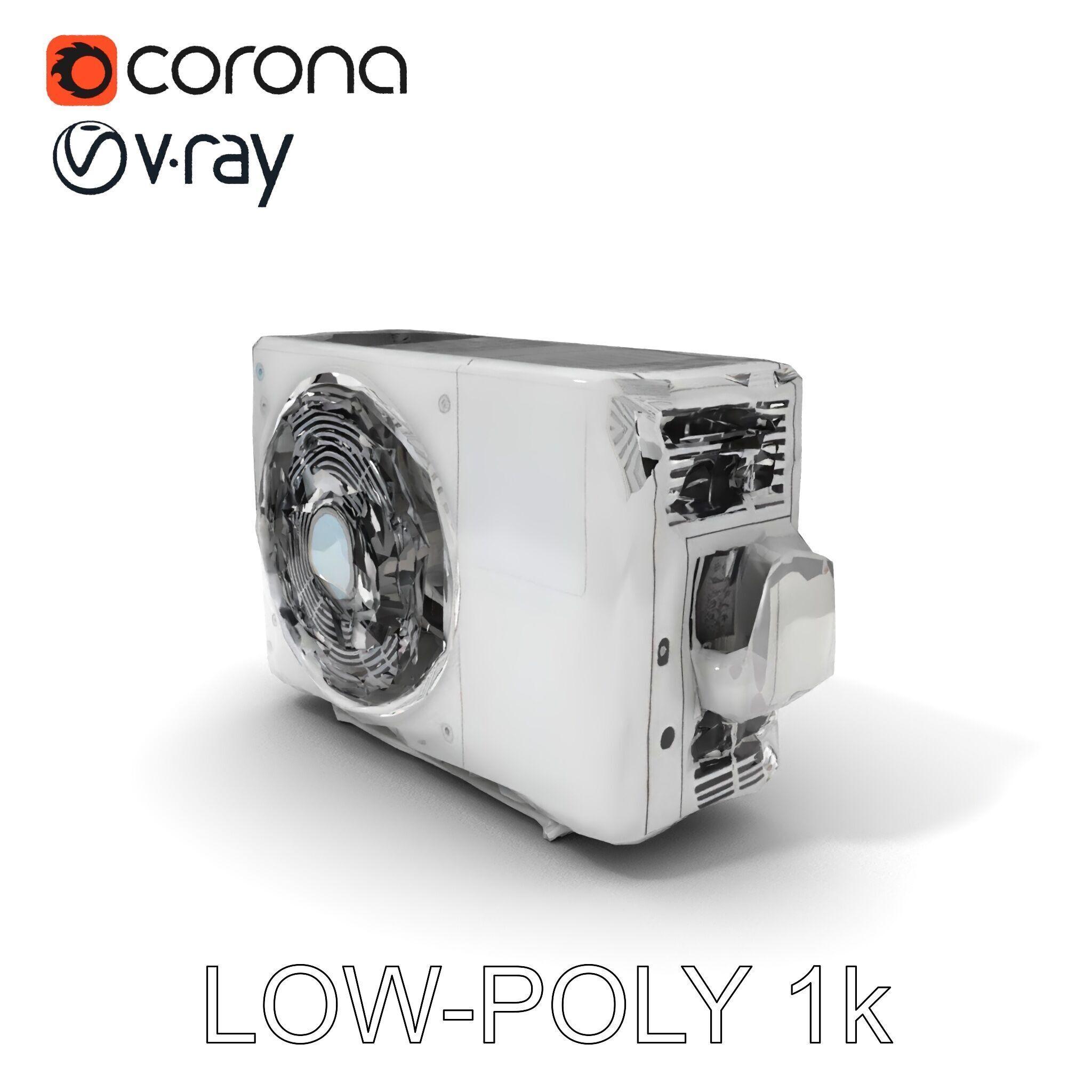 WallMounted Air Conditioning Unit D Model Pack Low-poly 3D model_29
