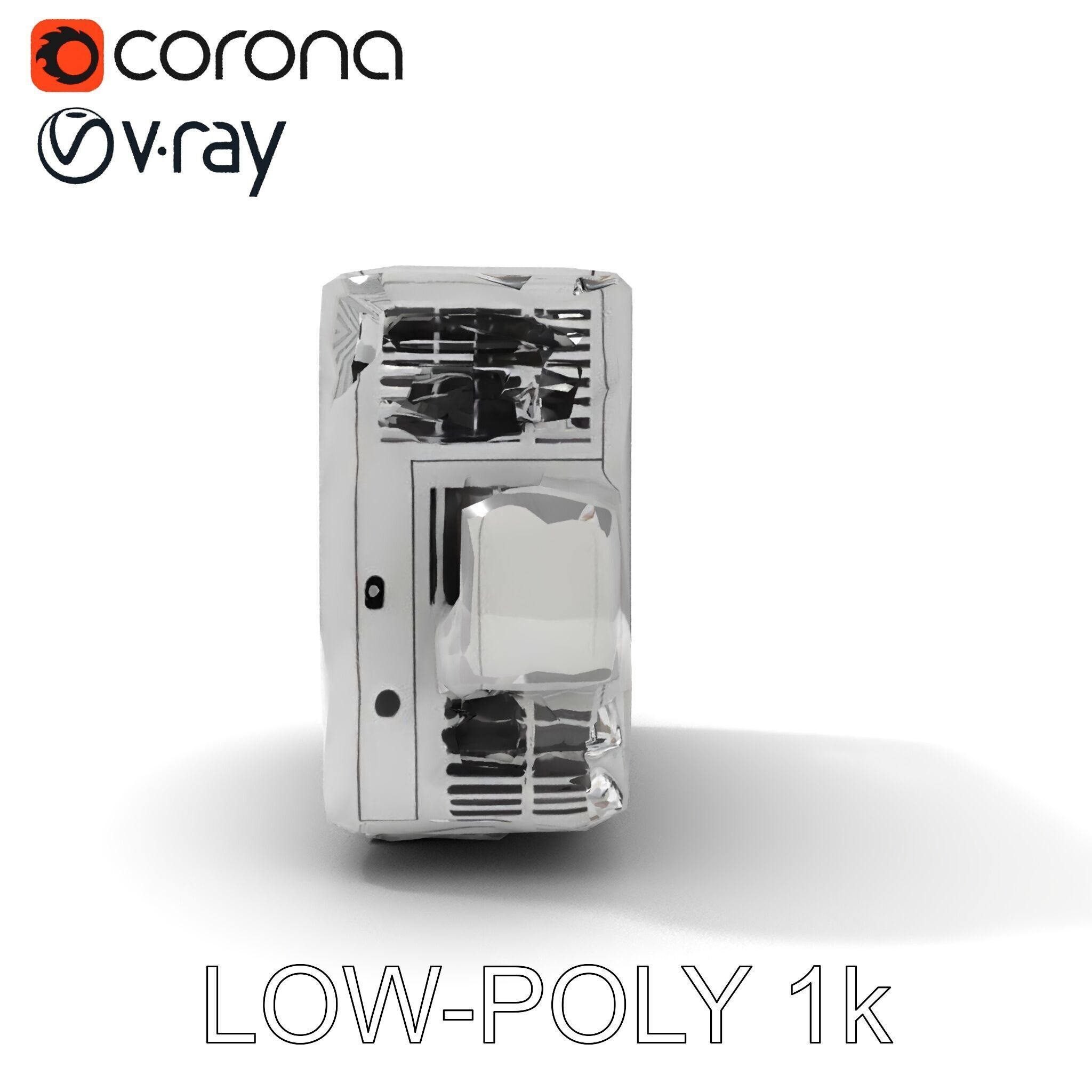 WallMounted Air Conditioning Unit D Model Pack Low-poly 3D model_7
