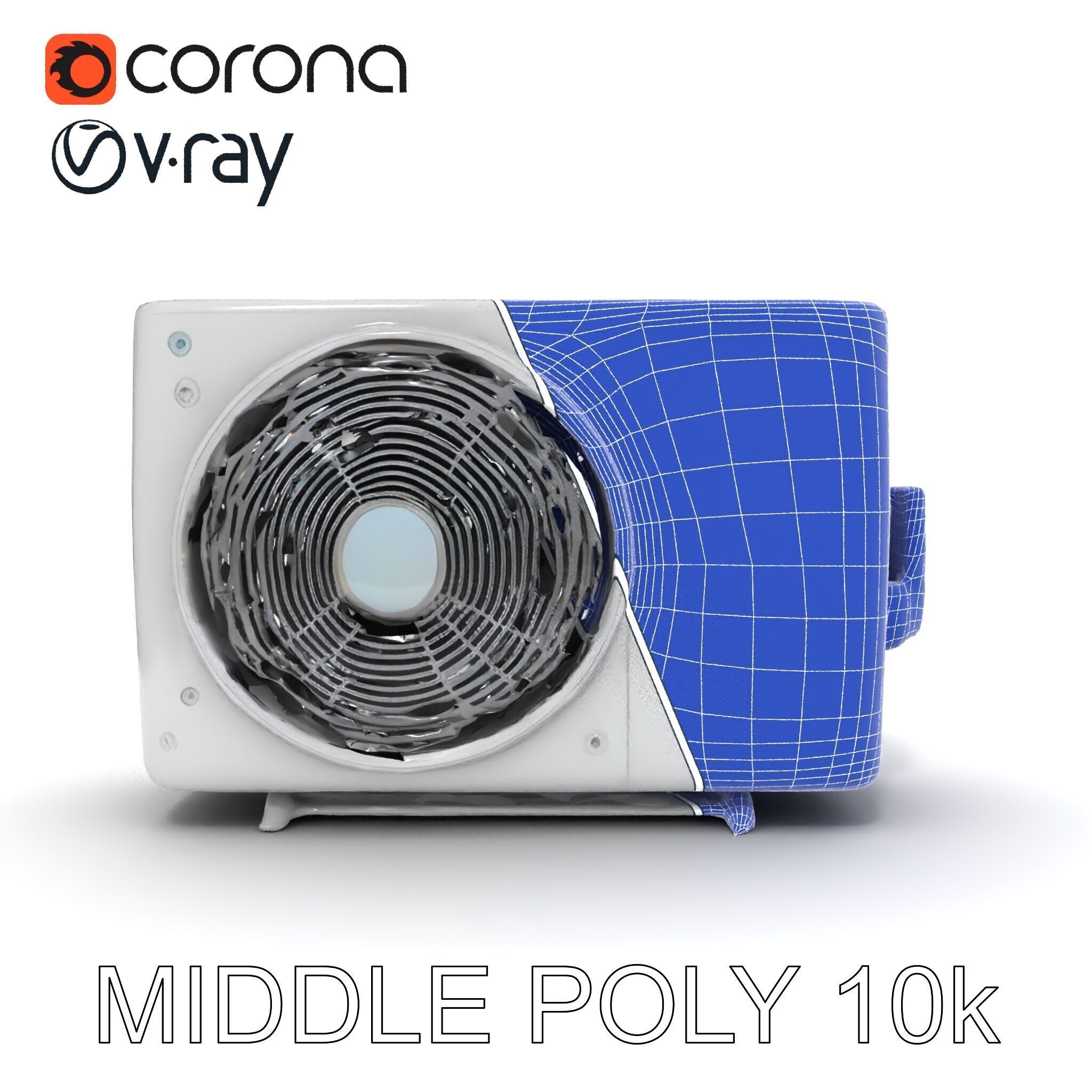 WallMounted Air Conditioning Unit D Model Pack Low-poly 3D model_19