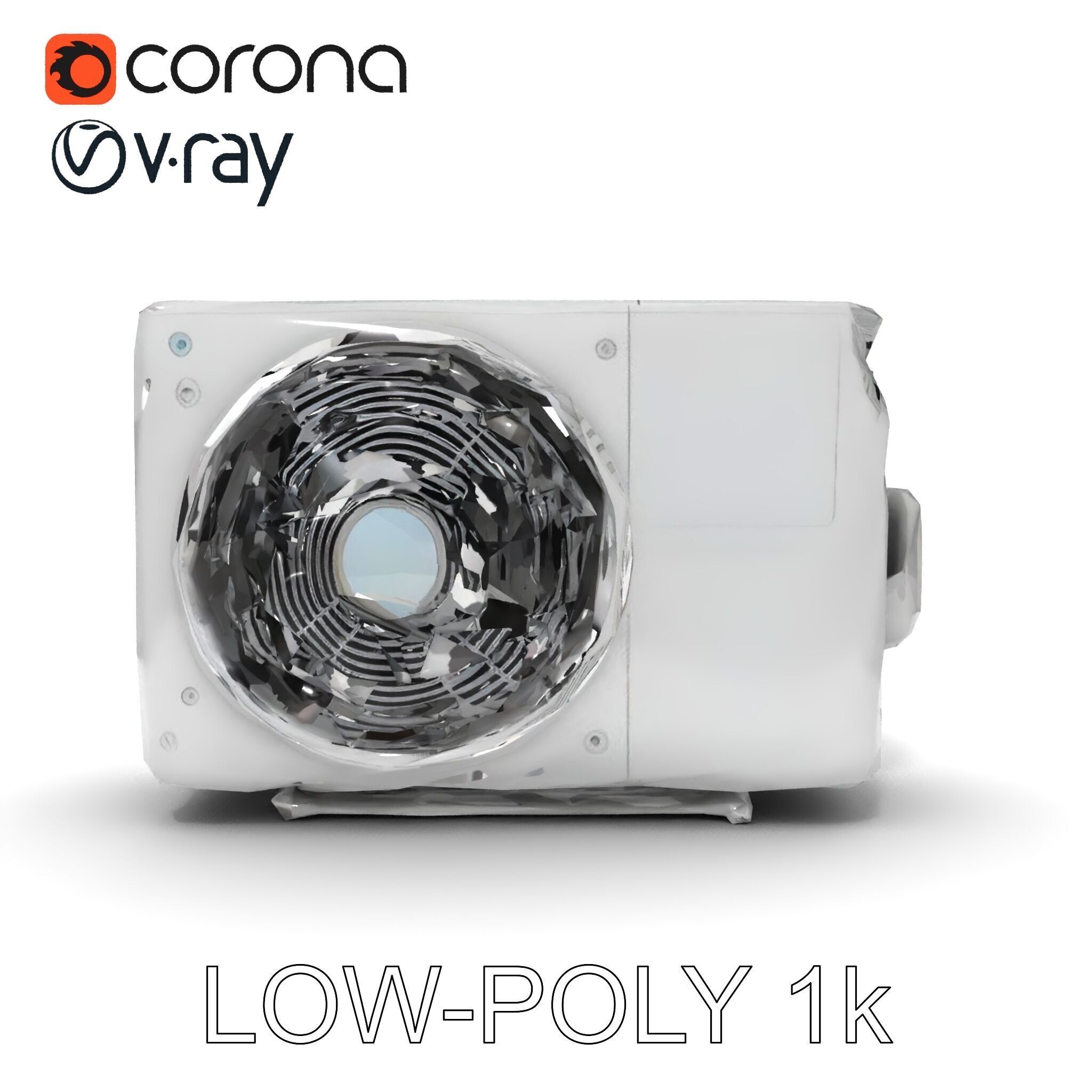 WallMounted Air Conditioning Unit D Model Pack Low-poly 3D model_23