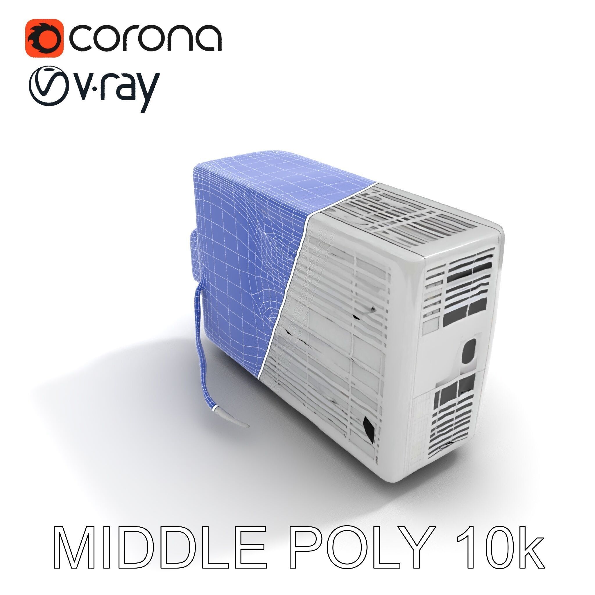 WallMounted Air Conditioning Unit D Model Pack Low-poly 3D model_25