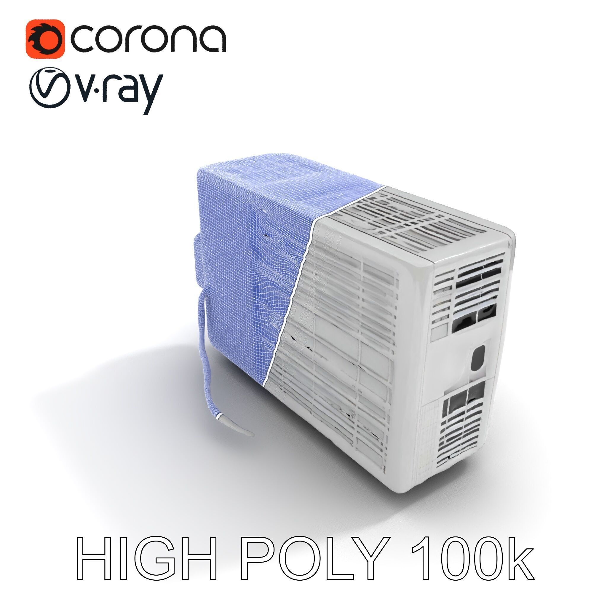 WallMounted Air Conditioning Unit D Model Pack Low-poly 3D model_21