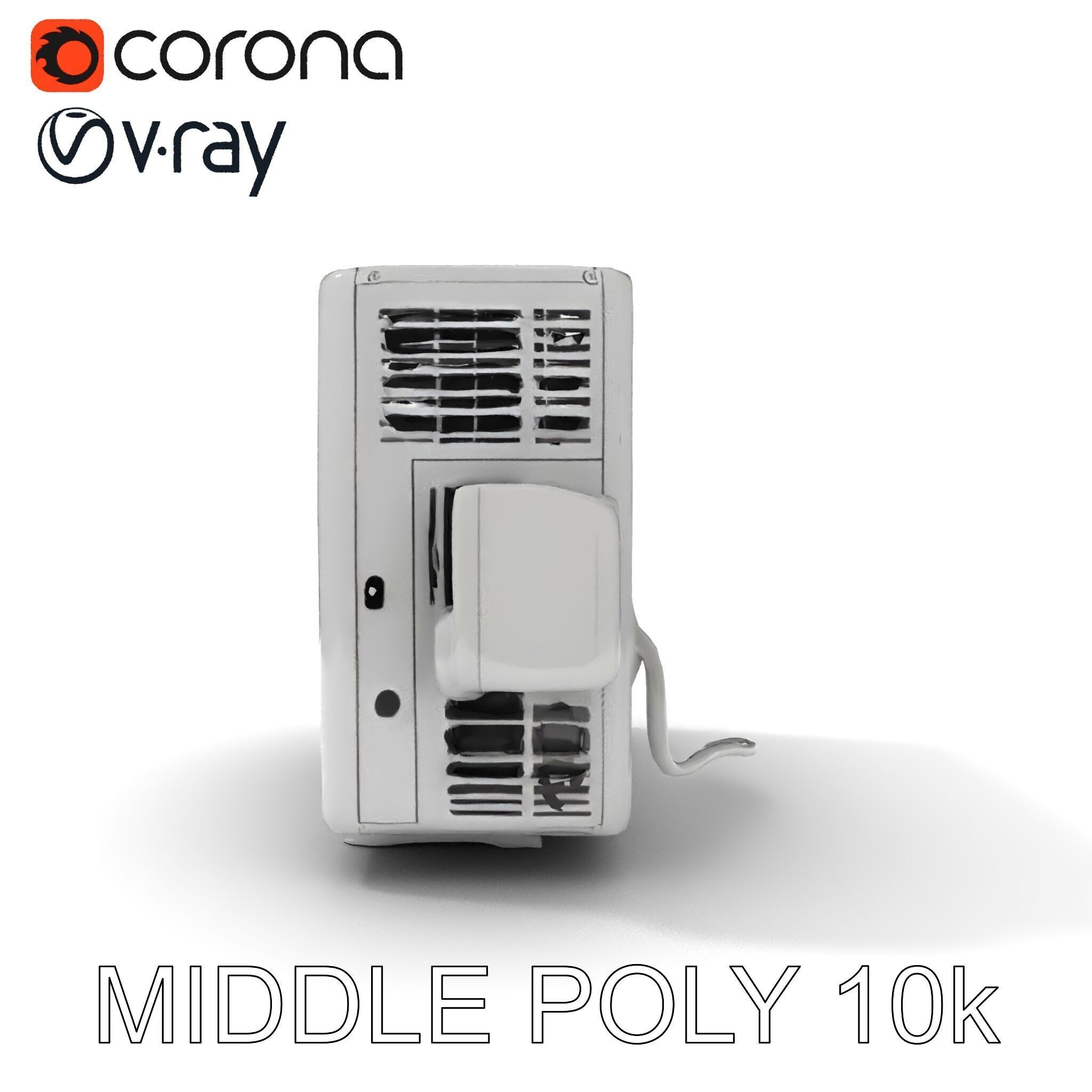 WallMounted Air Conditioning Unit D Model Pack Low-poly 3D model_31