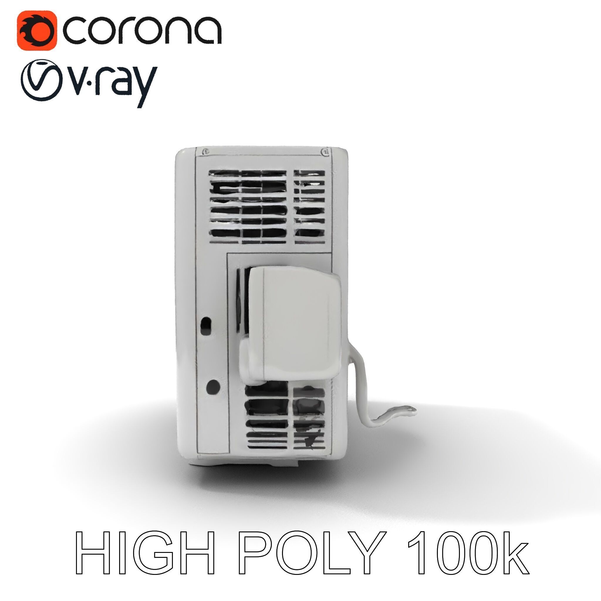 WallMounted Air Conditioning Unit D Model Pack Low-poly 3D model_13