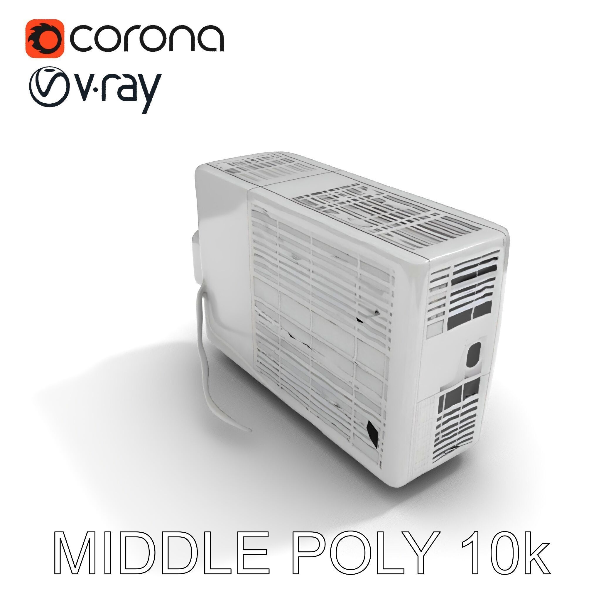 WallMounted Air Conditioning Unit D Model Pack Low-poly 3D model_22