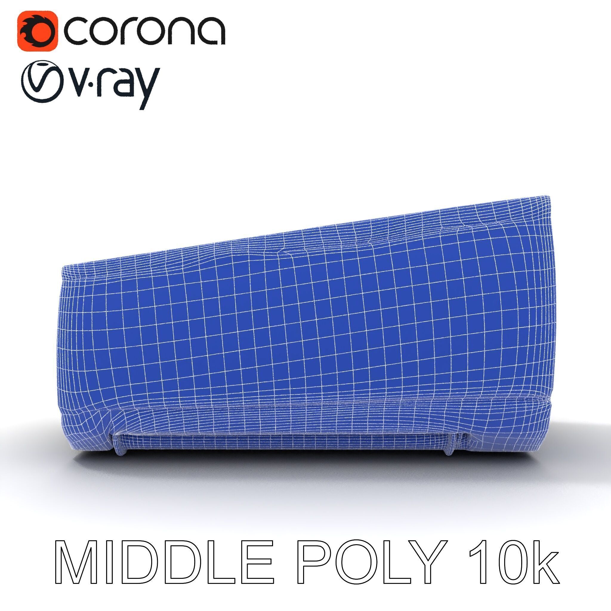 WallMounted Air Conditioner D Model Pack Low-poly 3D model_9