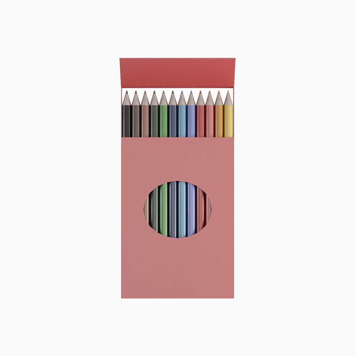Colored Pencils Pack 02 Low-poly 3D model_4