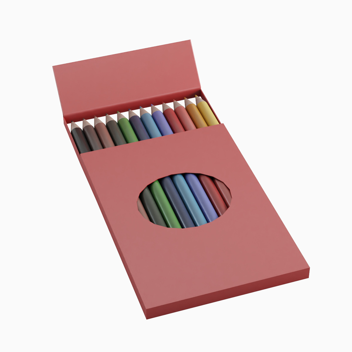 Colored Pencils Pack 02 Low-poly 3D model_1