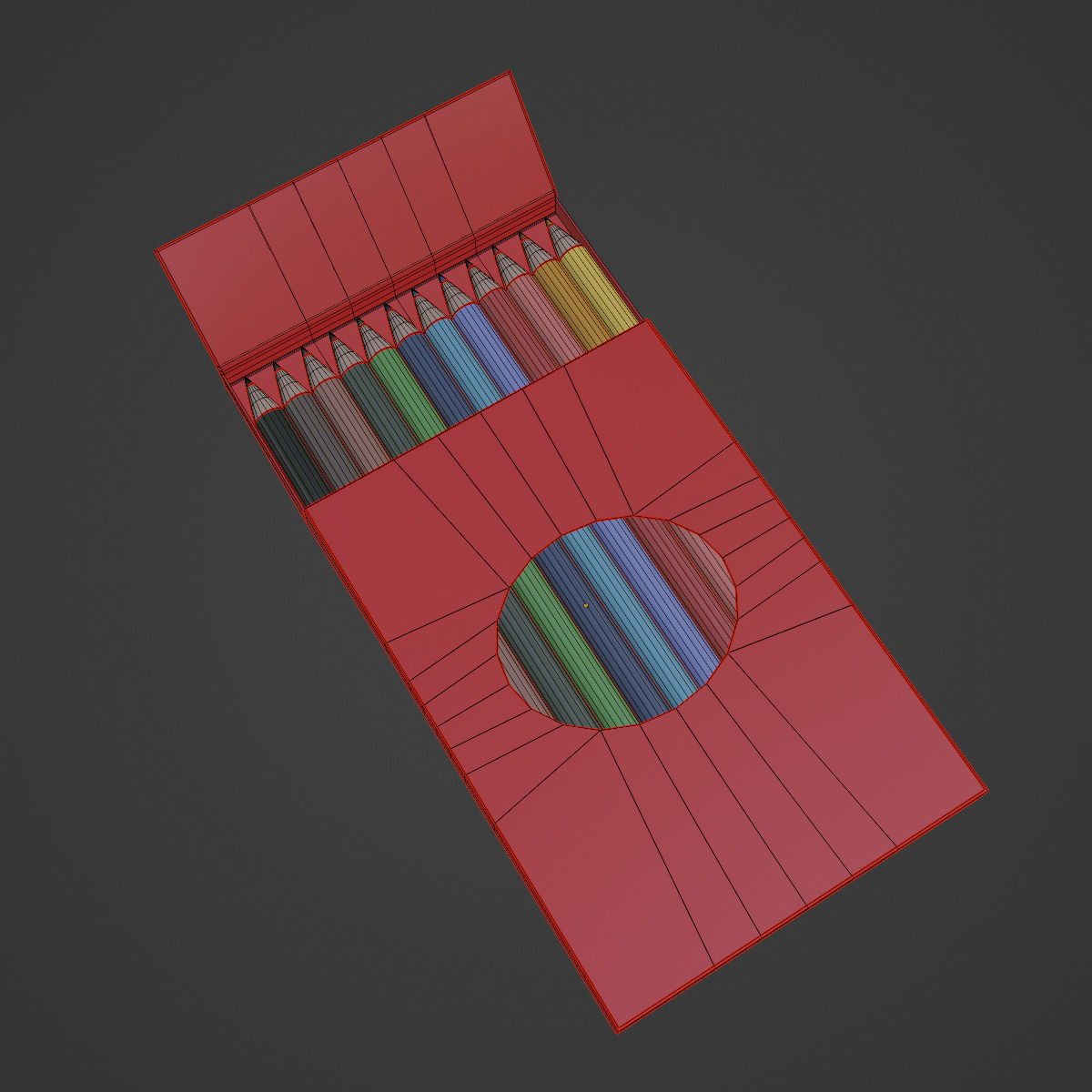 Colored Pencils Pack 02 Low-poly 3D model_7