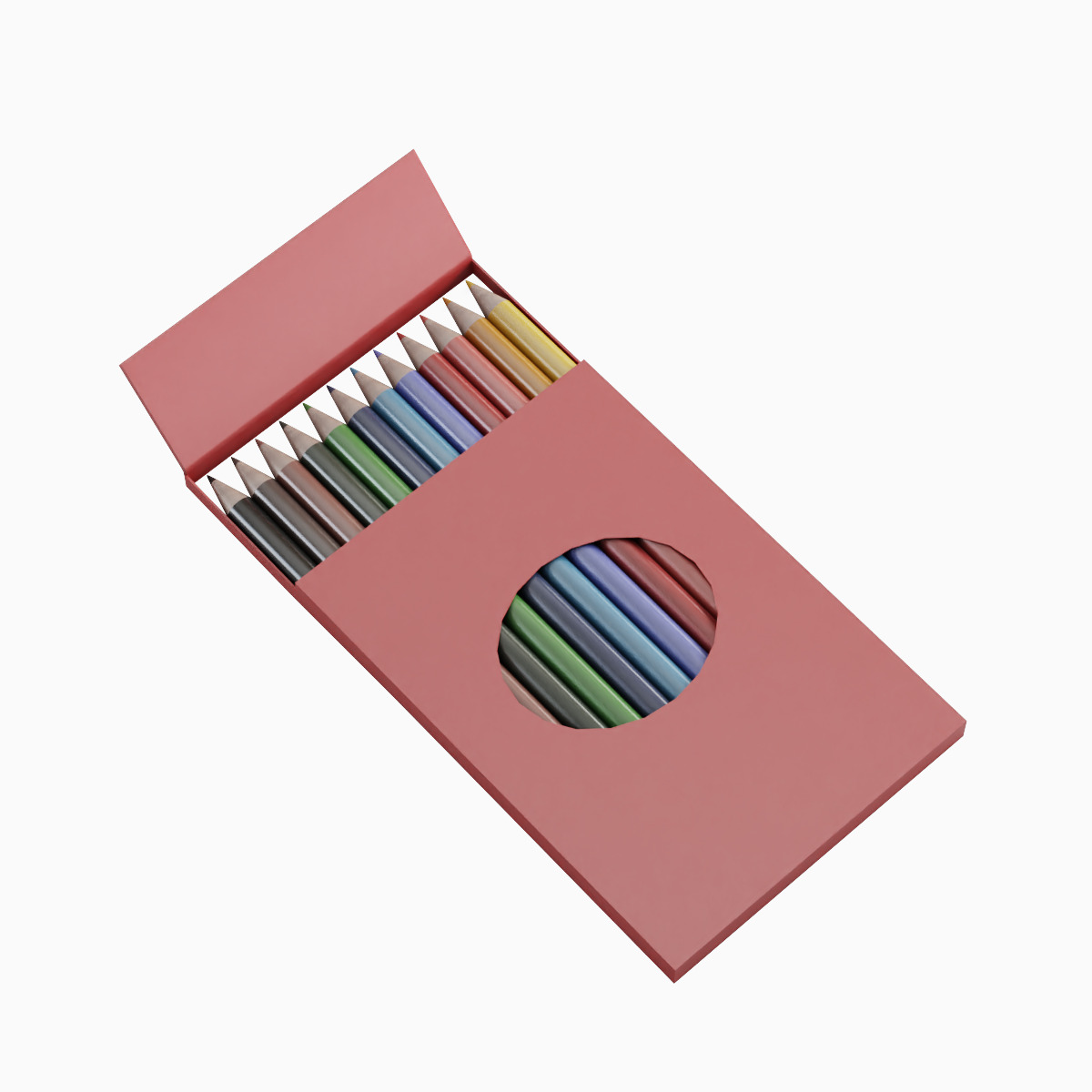 Colored Pencils Pack 02 Low-poly 3D model_5