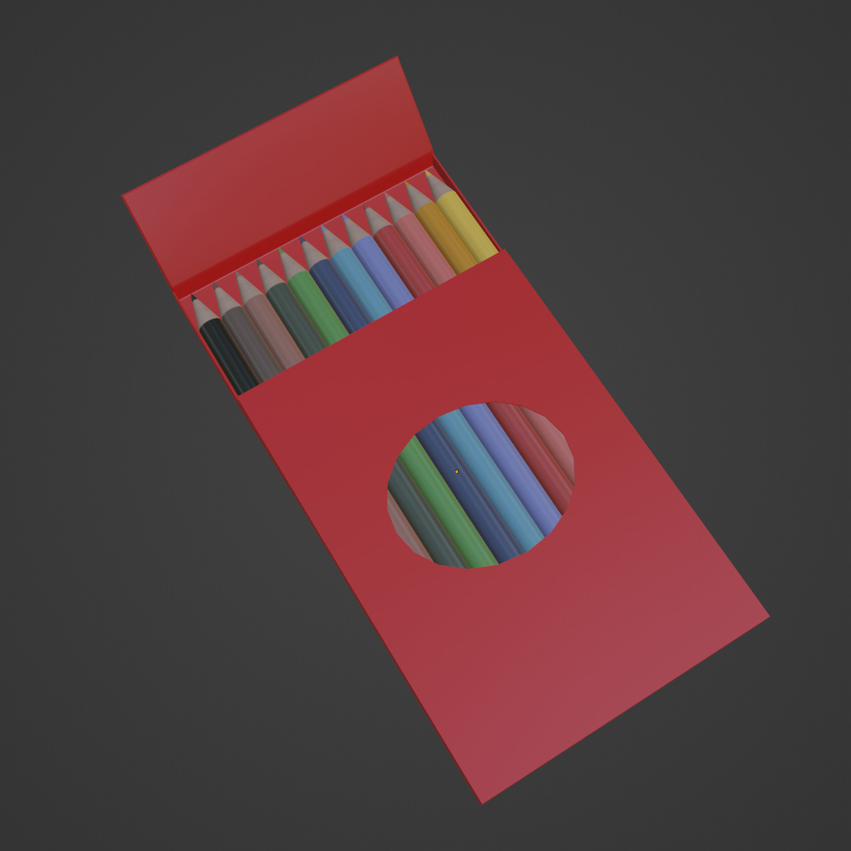 Colored Pencils Pack 02 Low-poly 3D model_6