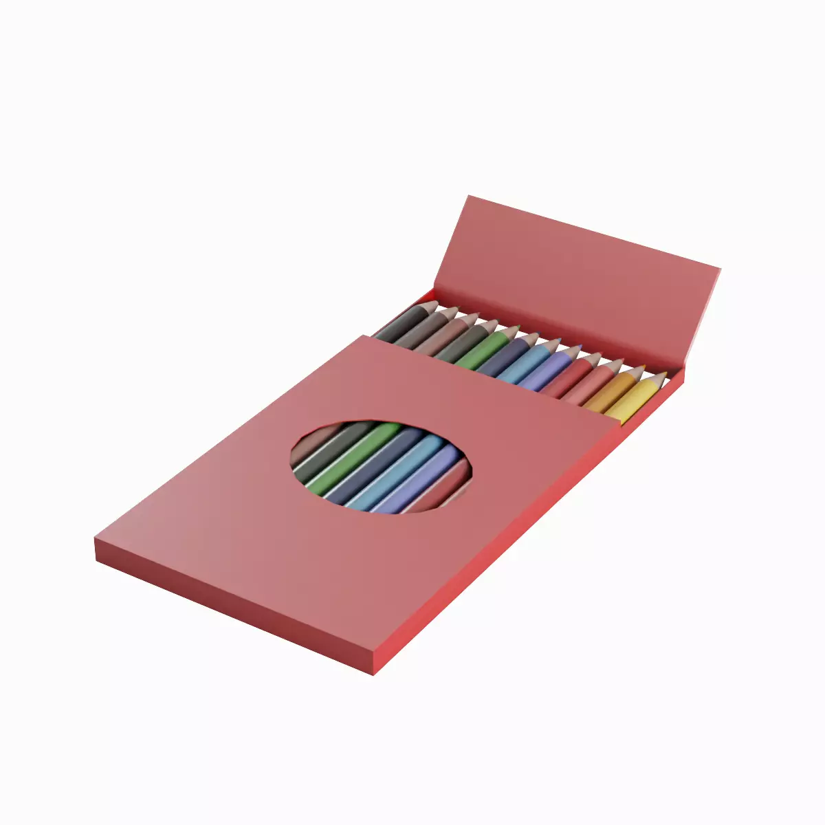 Colored Pencils Pack 02 Low-poly 3D model_0