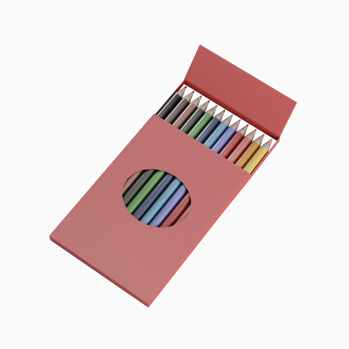 Colored Pencils Pack 02 Low-poly 3D model_3
