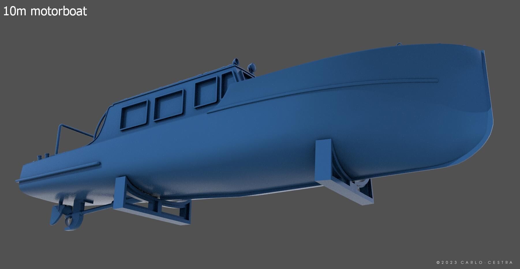 10m italian ww2 motorboat - Commercial license - 1-100 scale 3D print model_3