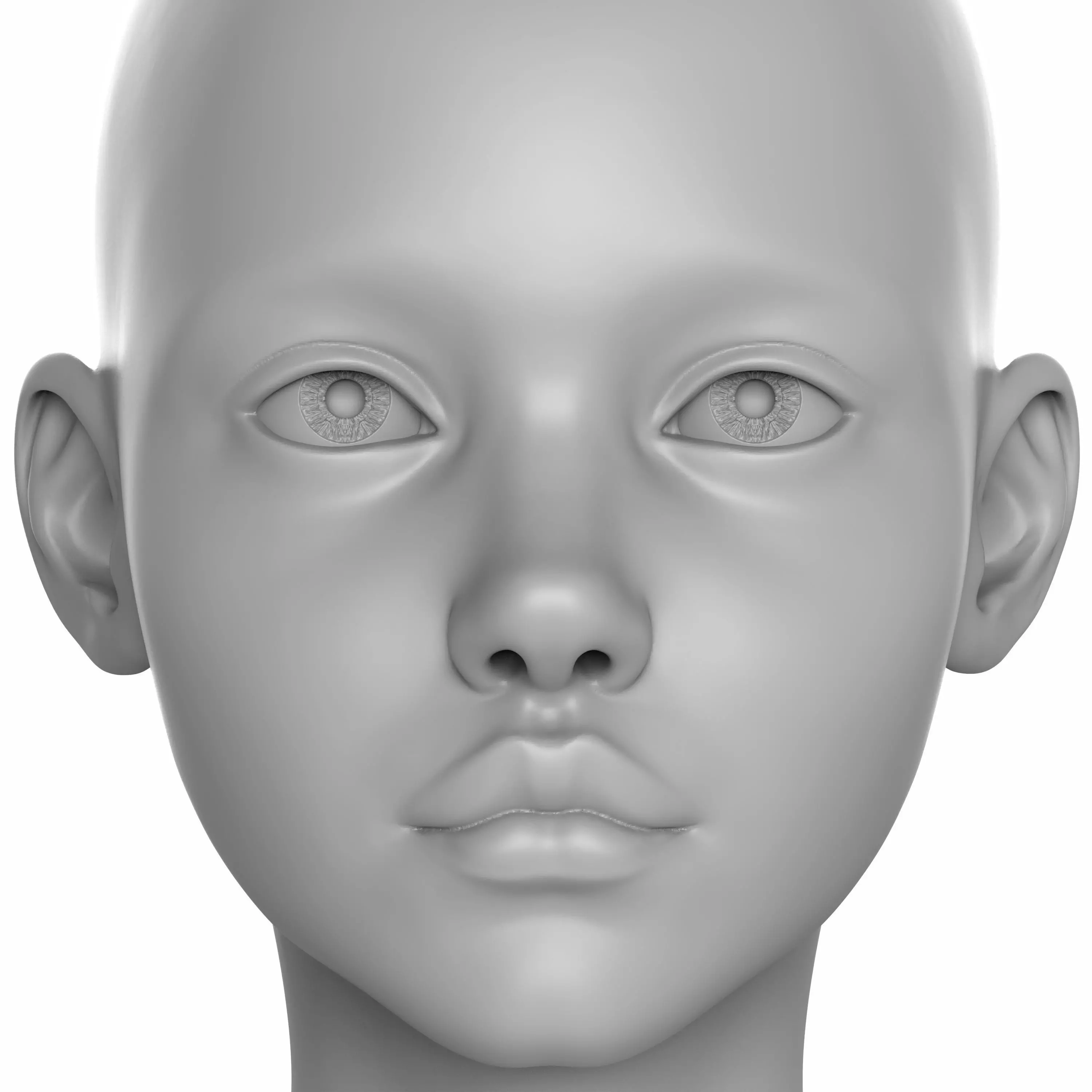 Isabella - 3D bjd head stylized head 3D model