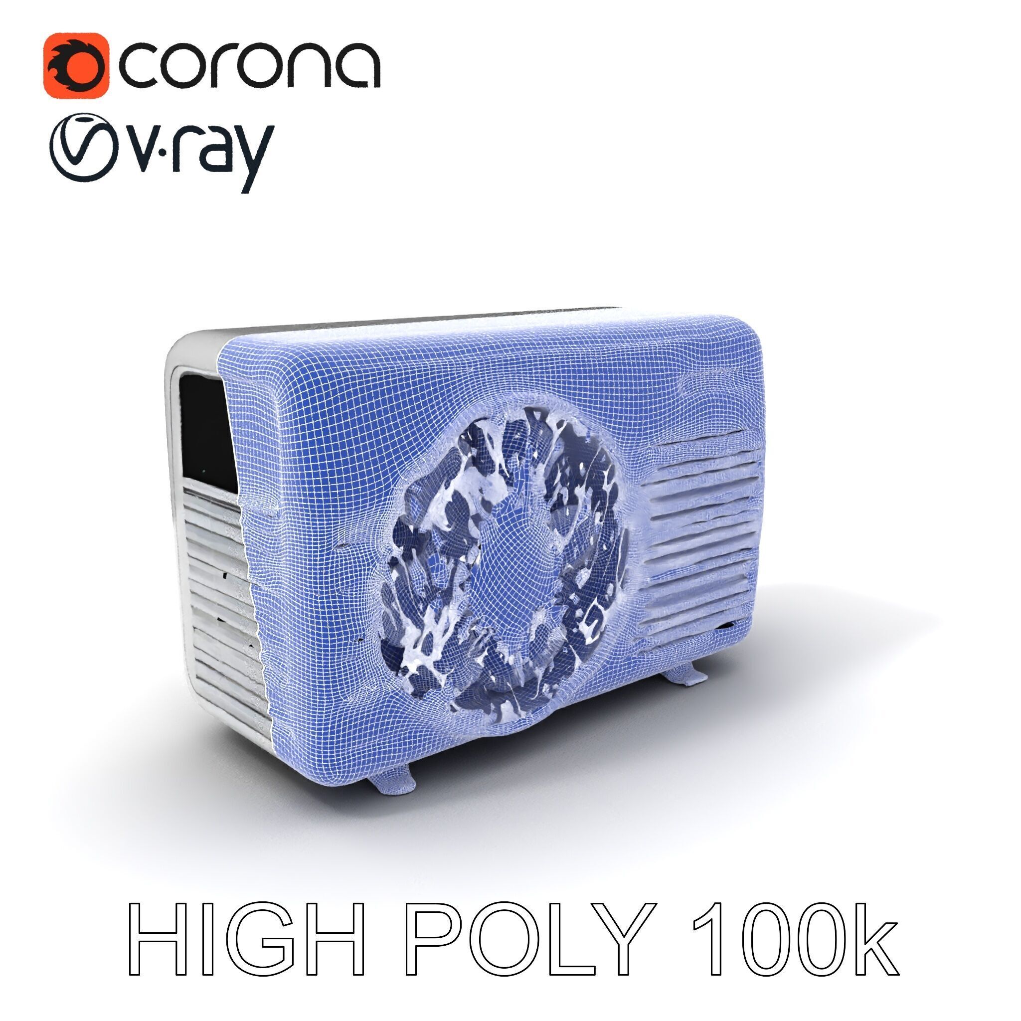 Air Conditioner D Model Pack for Realistic Simulations Low-poly 3D model_3