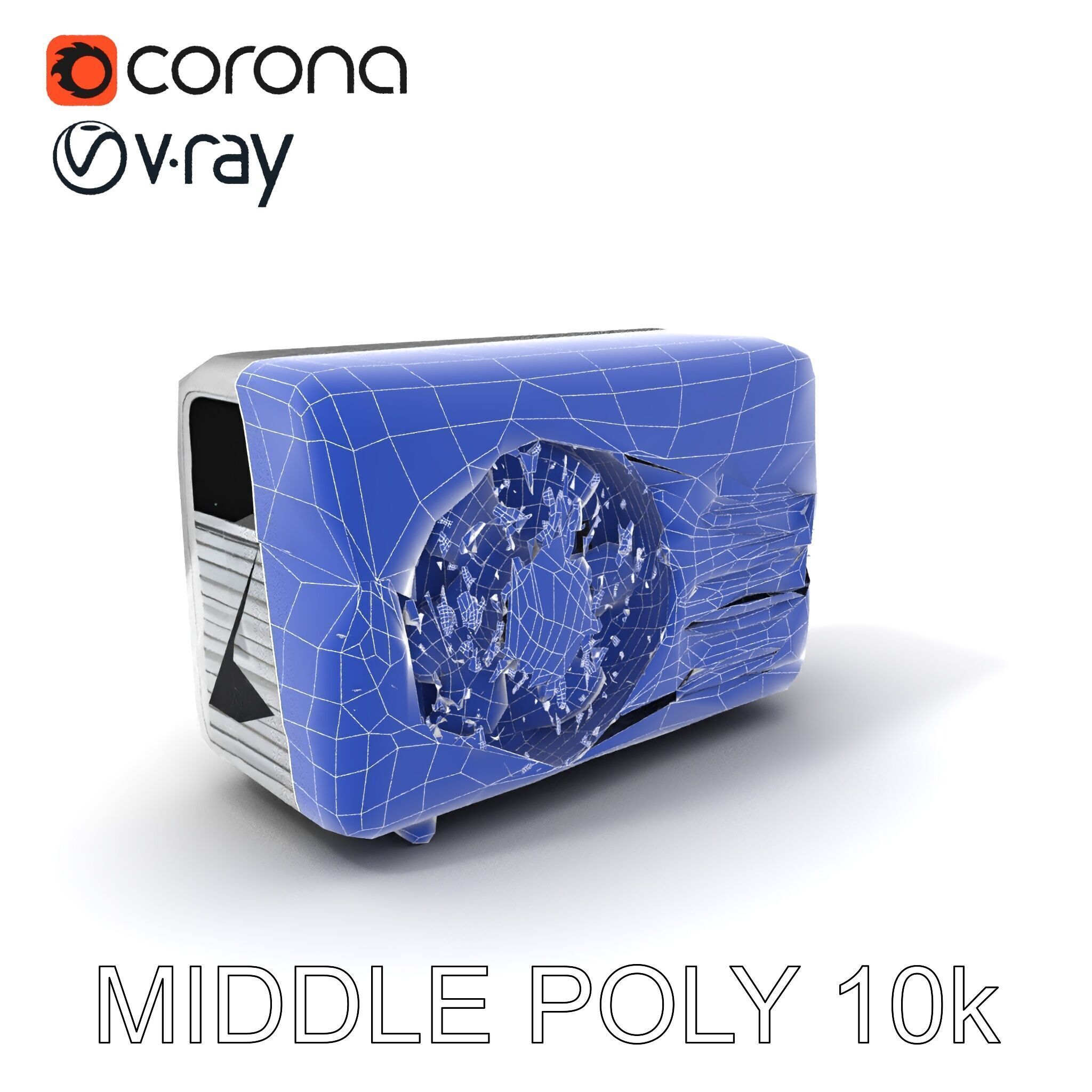 Air Conditioner D Model Pack for Realistic Simulations Low-poly 3D model_12