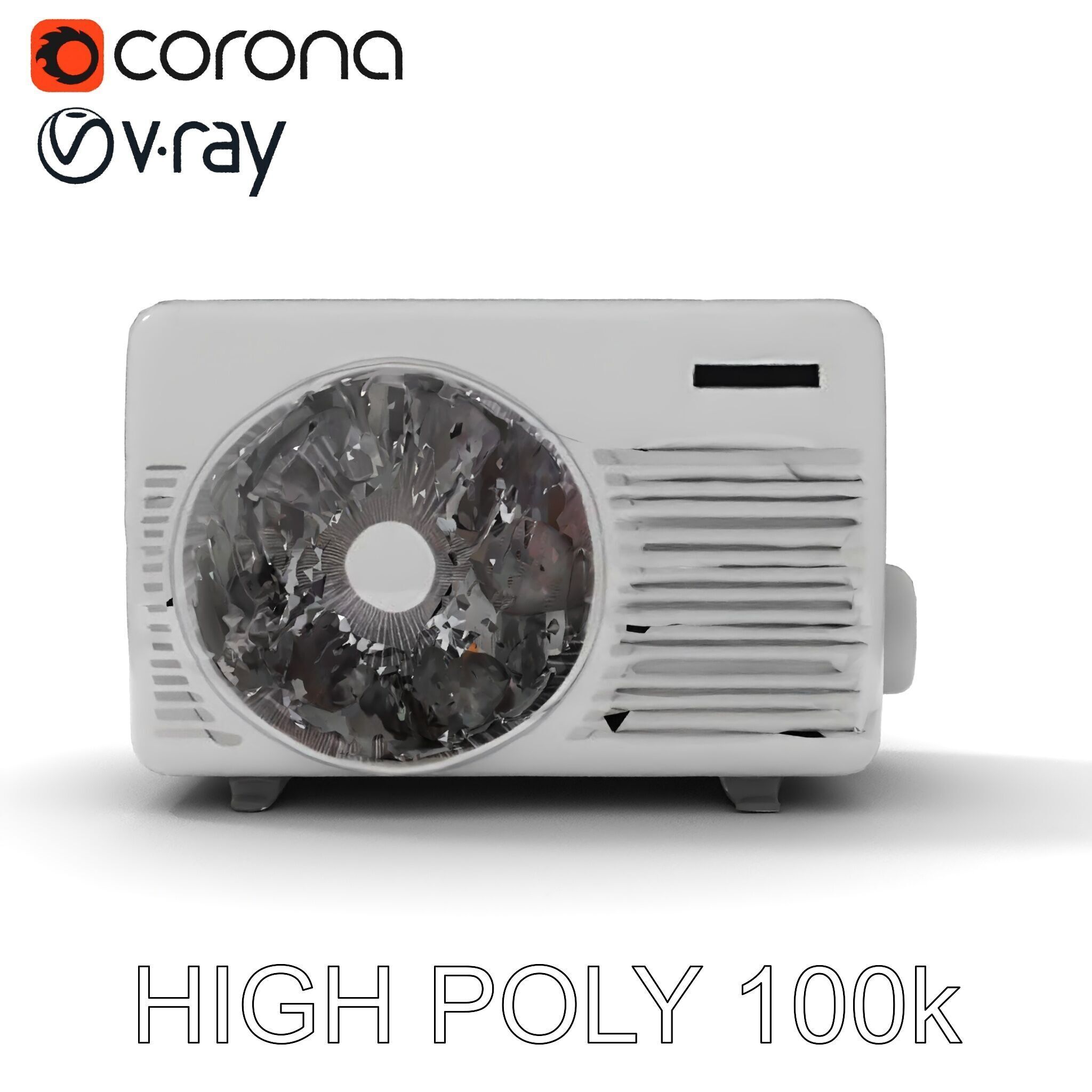 Air Conditioner D Model Pack for Realistic Simulations Low-poly 3D model_23