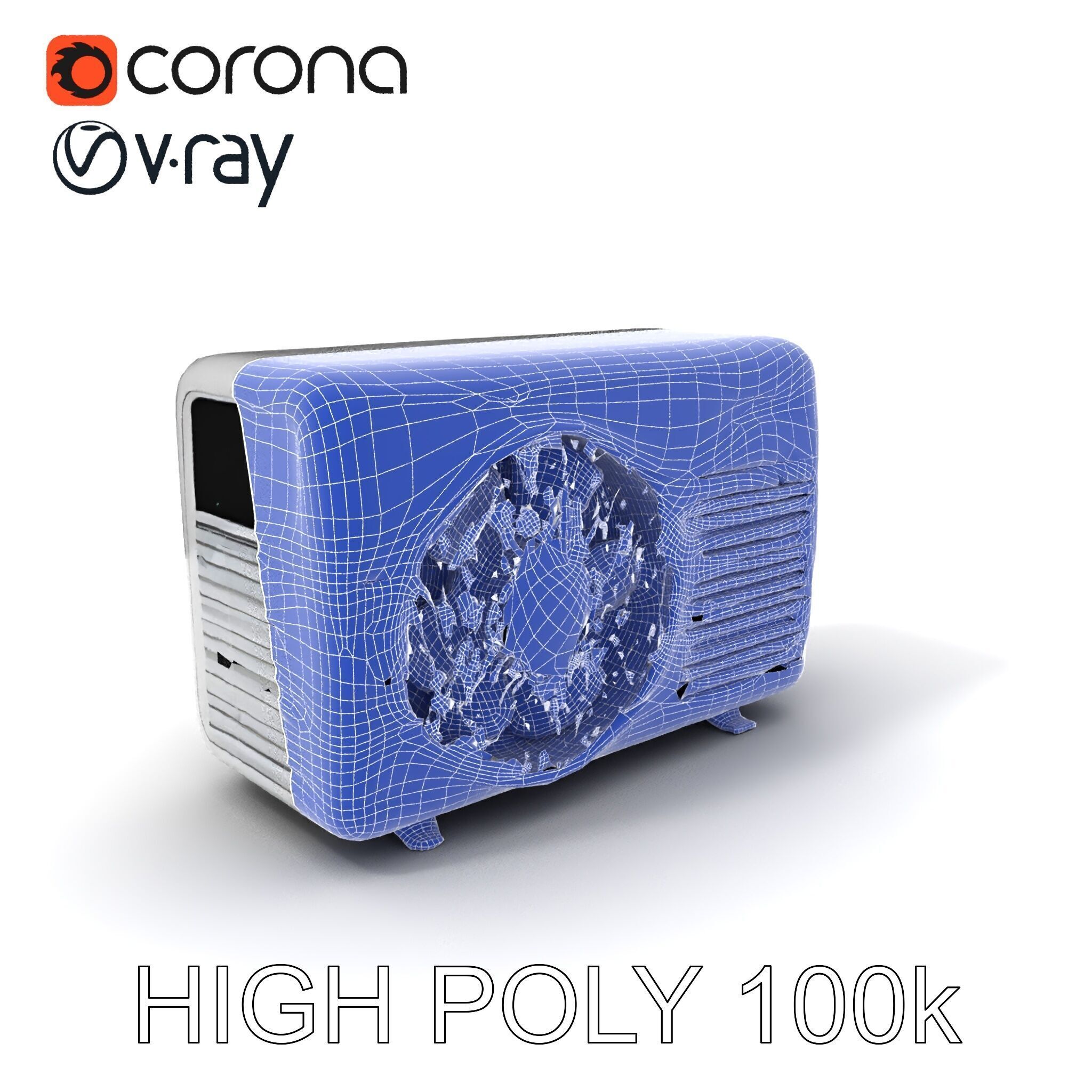 Air Conditioner D Model Pack for Realistic Simulations Low-poly 3D model_6