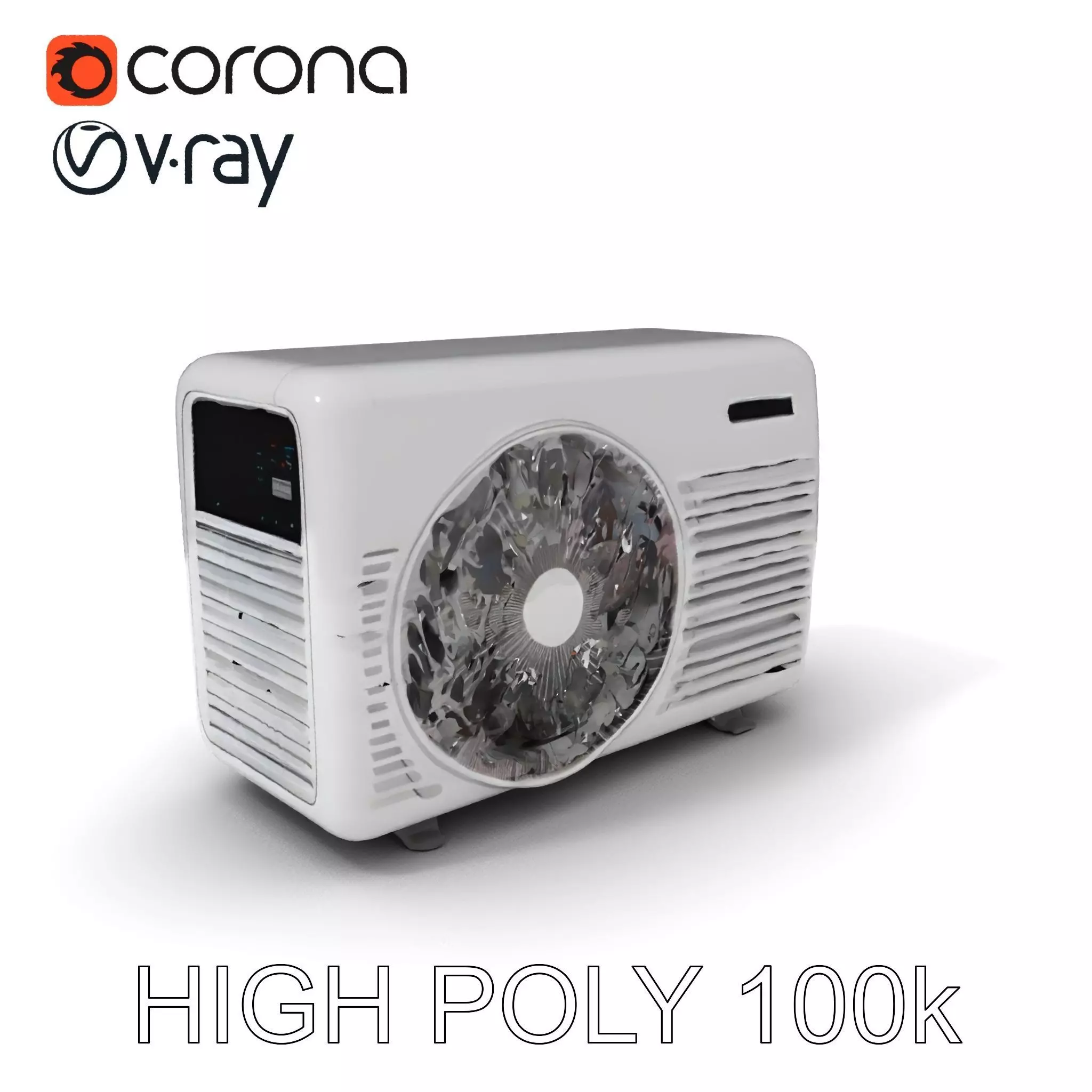 Air Conditioner D Model Pack for Realistic Simulations Low-poly 3D model_0