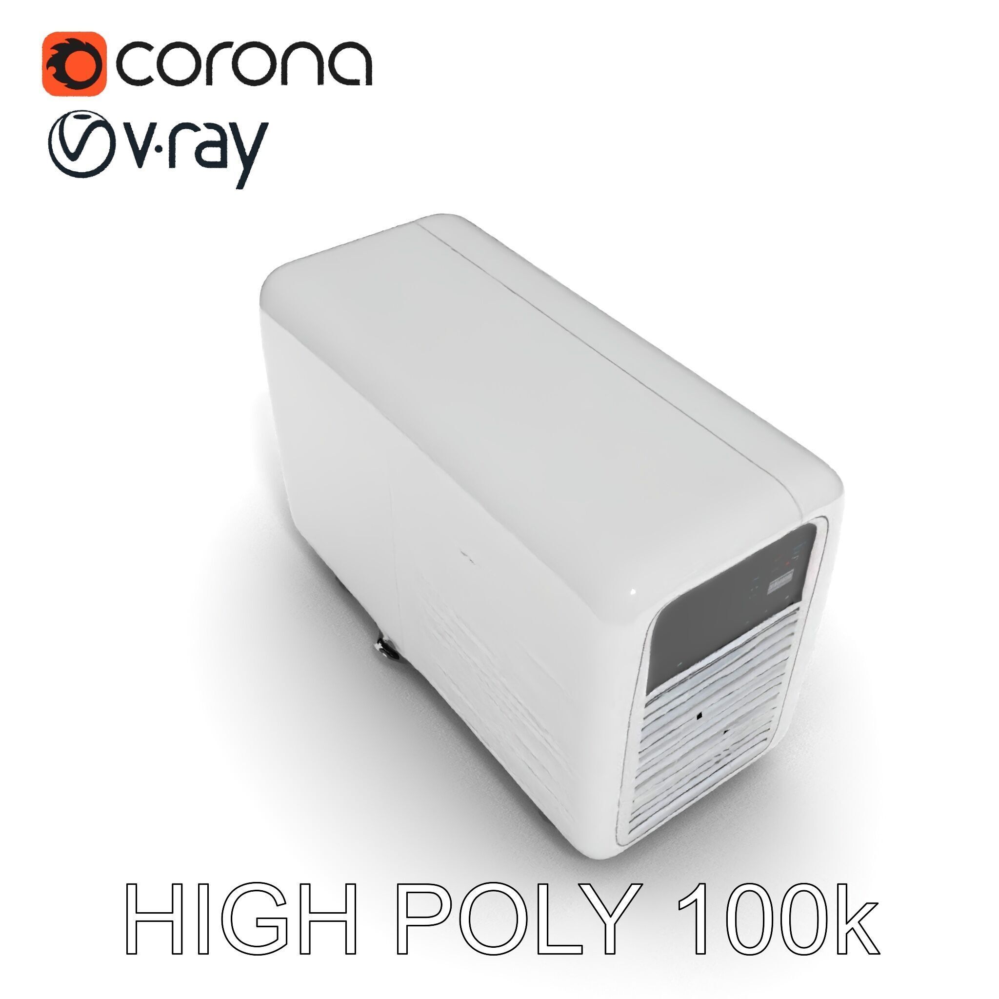 Air Conditioner D Model Pack for Realistic Simulations Low-poly 3D model_34