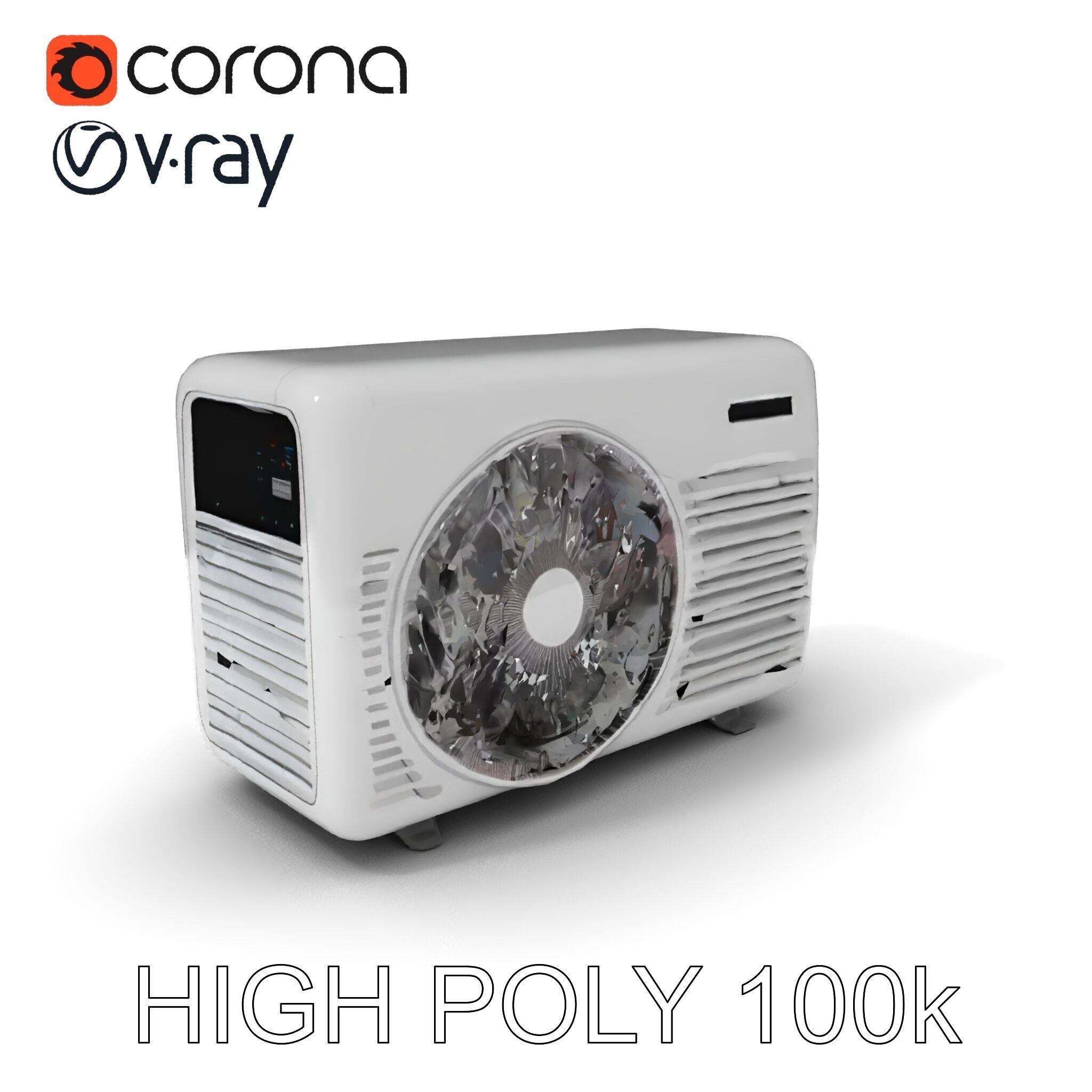 Air Conditioner D Model Pack for Realistic Simulations Low-poly 3D model_18