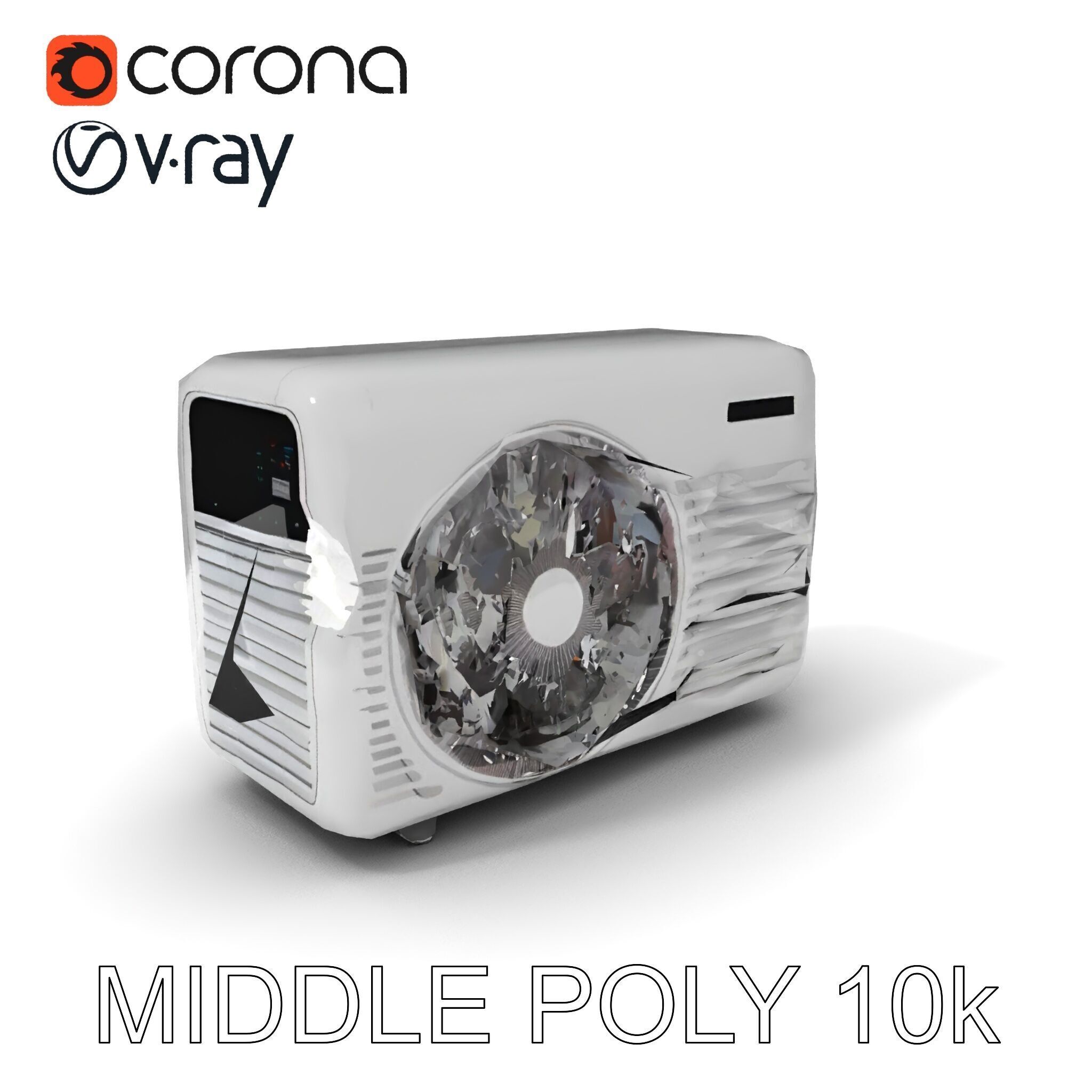 Air Conditioner D Model Pack for Realistic Simulations Low-poly 3D model_27