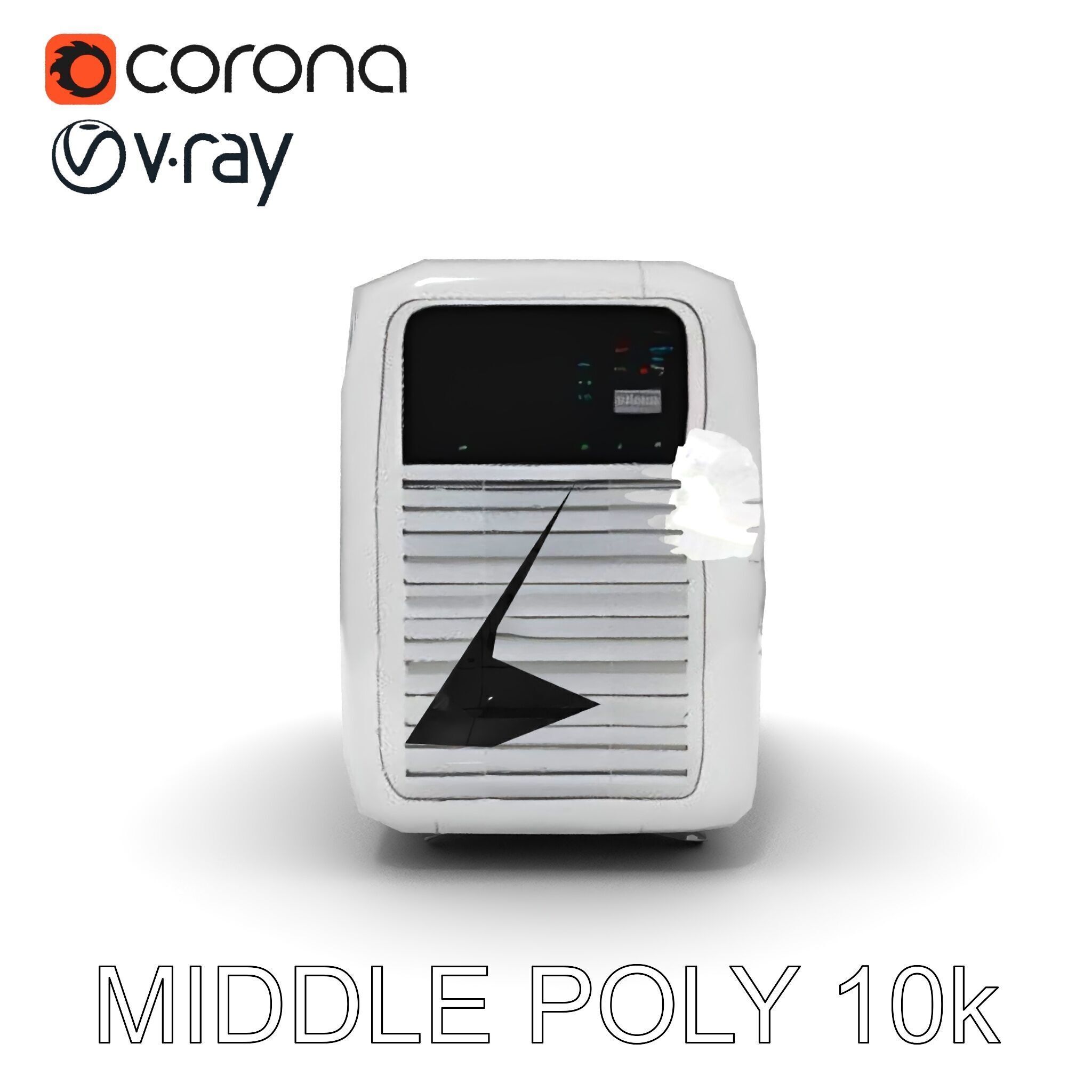 Air Conditioner D Model Pack for Realistic Simulations Low-poly 3D model_14