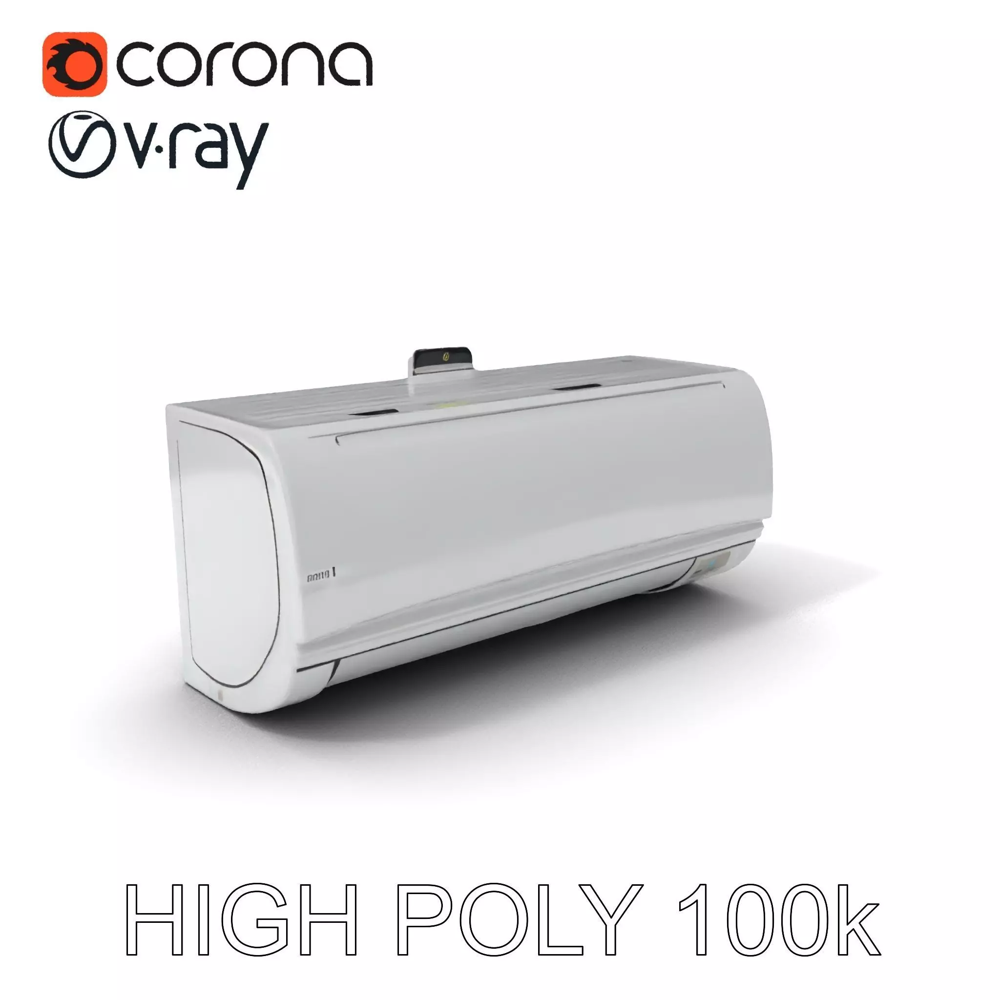 WallMounted AC Unit Model Pack Realistic and Detailed Low-poly 3D model_0