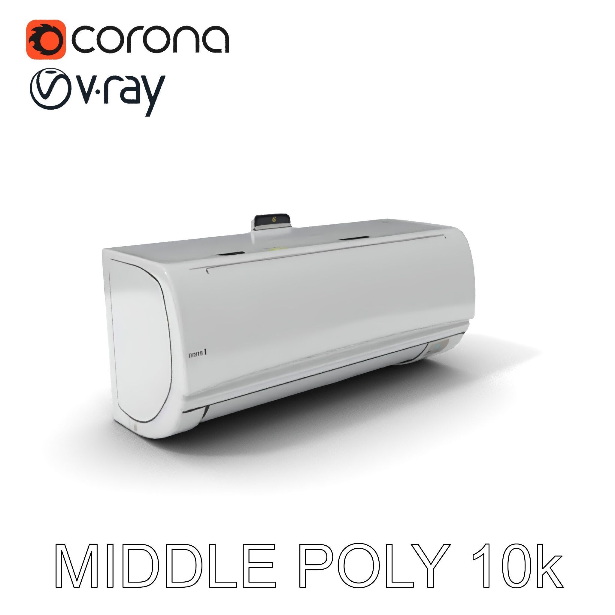 WallMounted AC Unit Model Pack Realistic and Detailed Low-poly 3D model_6