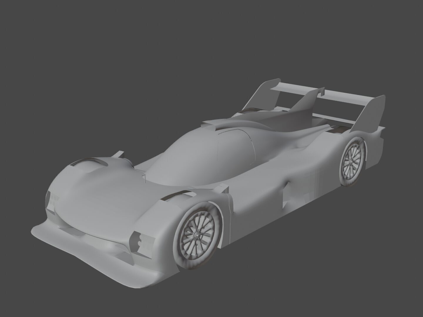 Le Mans Prototype Racecar 3D Model High-Performance LMP Vehicle Low-poly 3D model_3