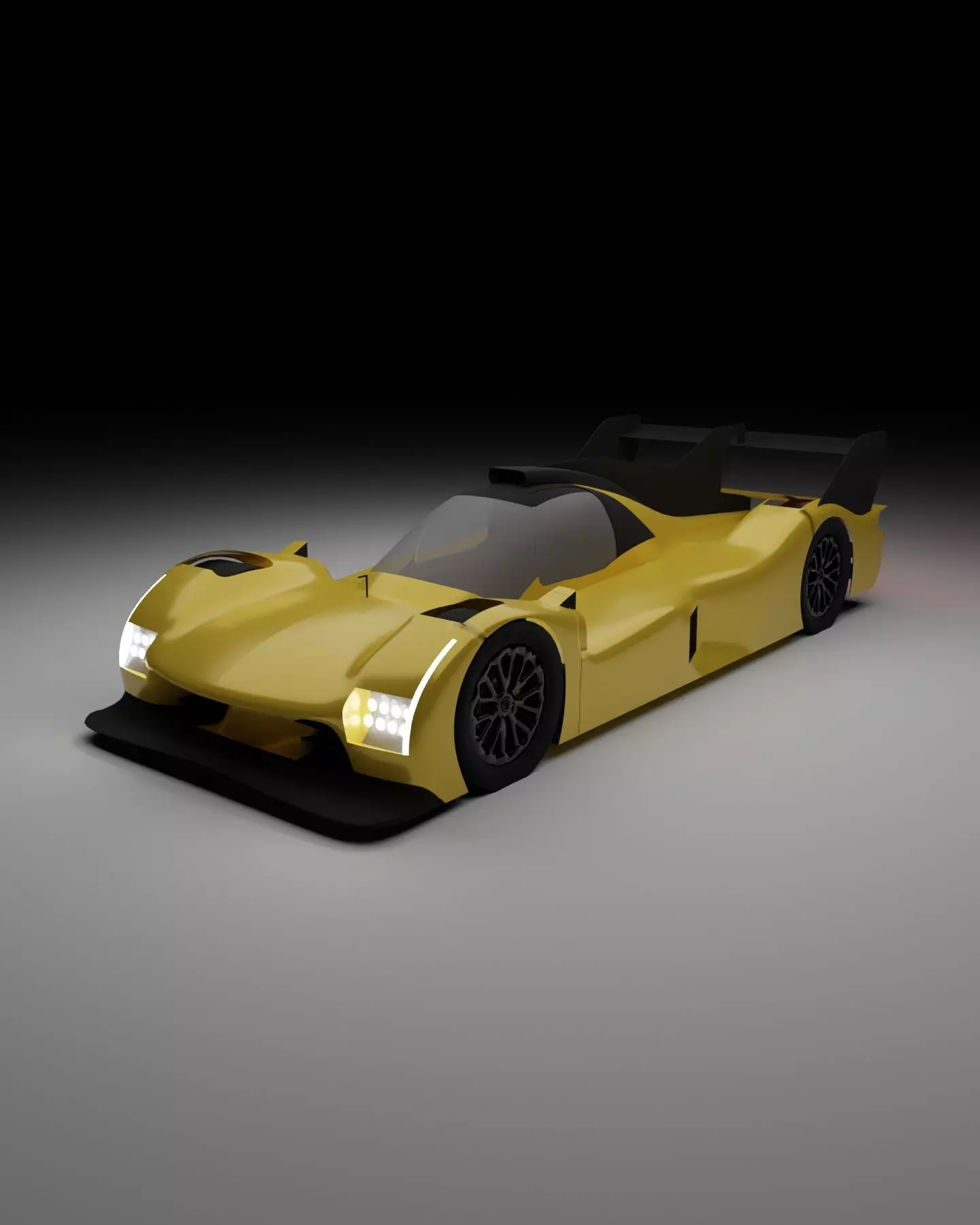 Le Mans Prototype Racecar 3D Model High-Performance LMP Vehicle Low-poly 3D model_0