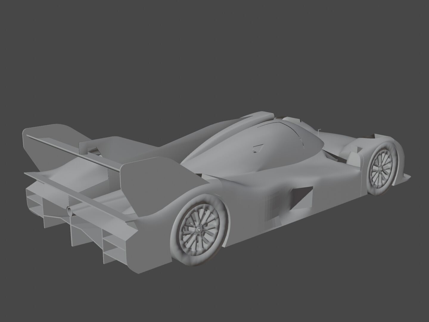 Le Mans Prototype Racecar 3D Model High-Performance LMP Vehicle Low-poly 3D model_6