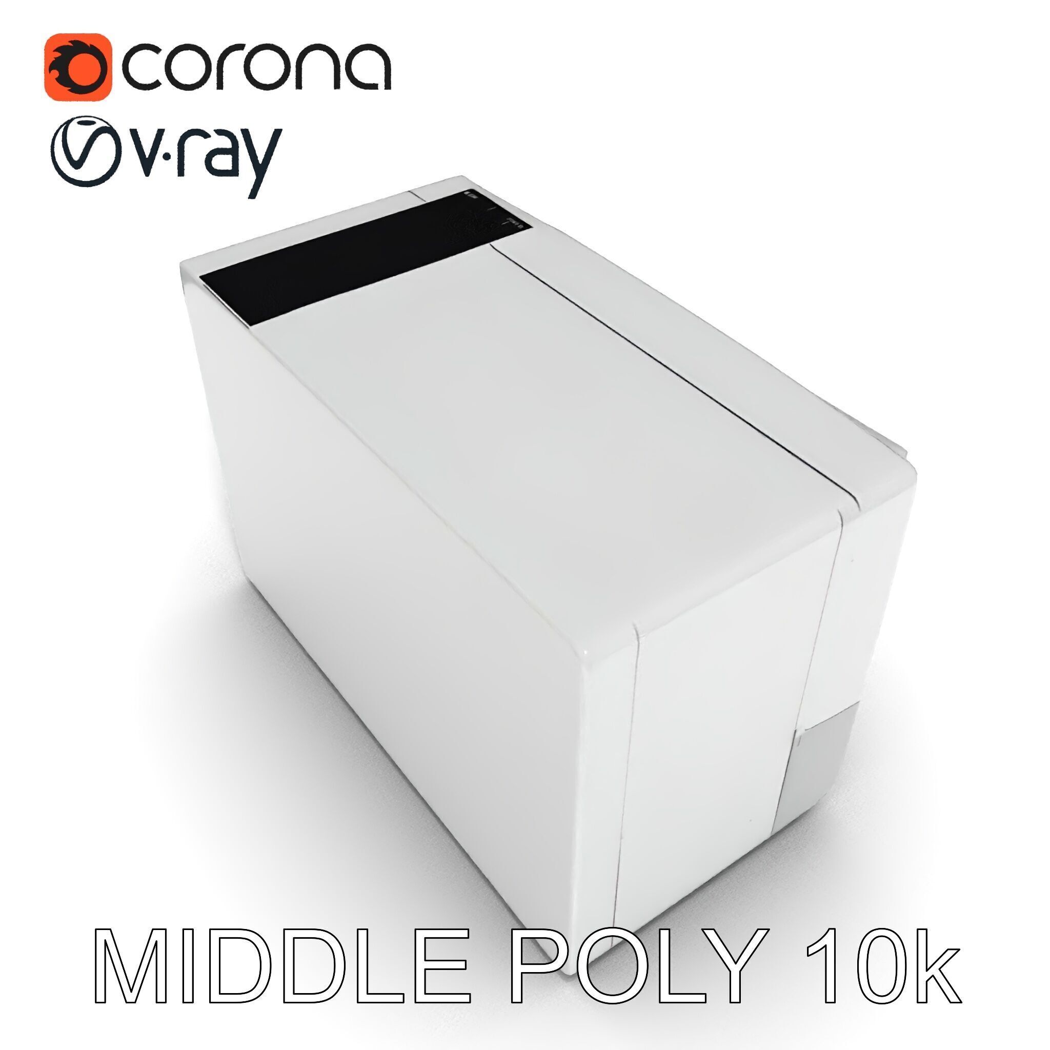 Window Air Conditioner D Model Pack Low-poly 3D model_8
