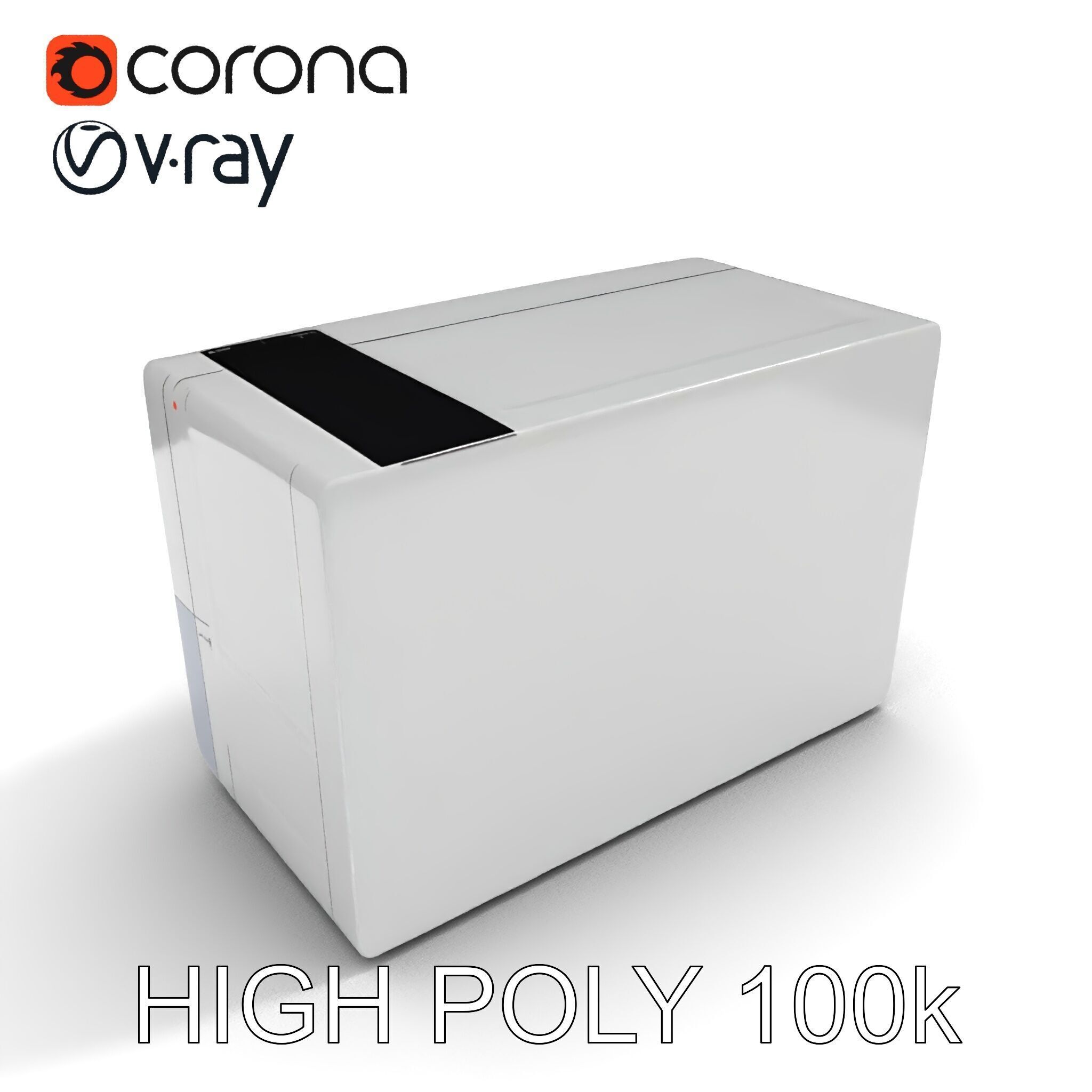 Window Air Conditioner D Model Pack Low-poly 3D model_15