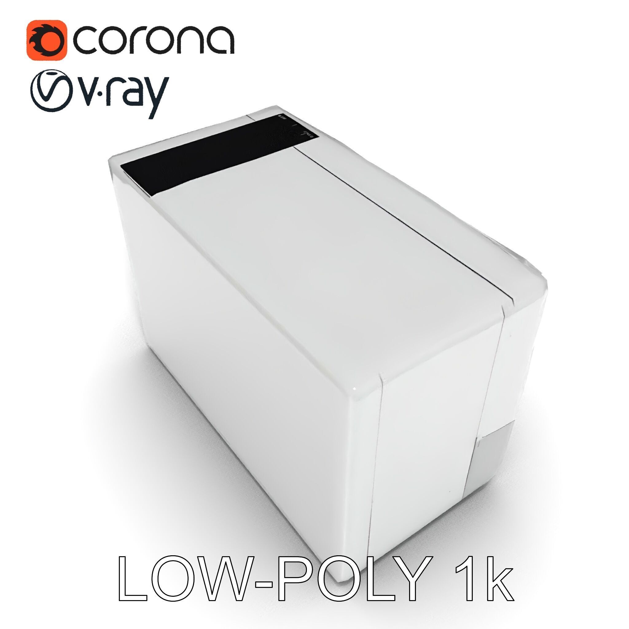 Window Air Conditioner D Model Pack Low-poly 3D model_9