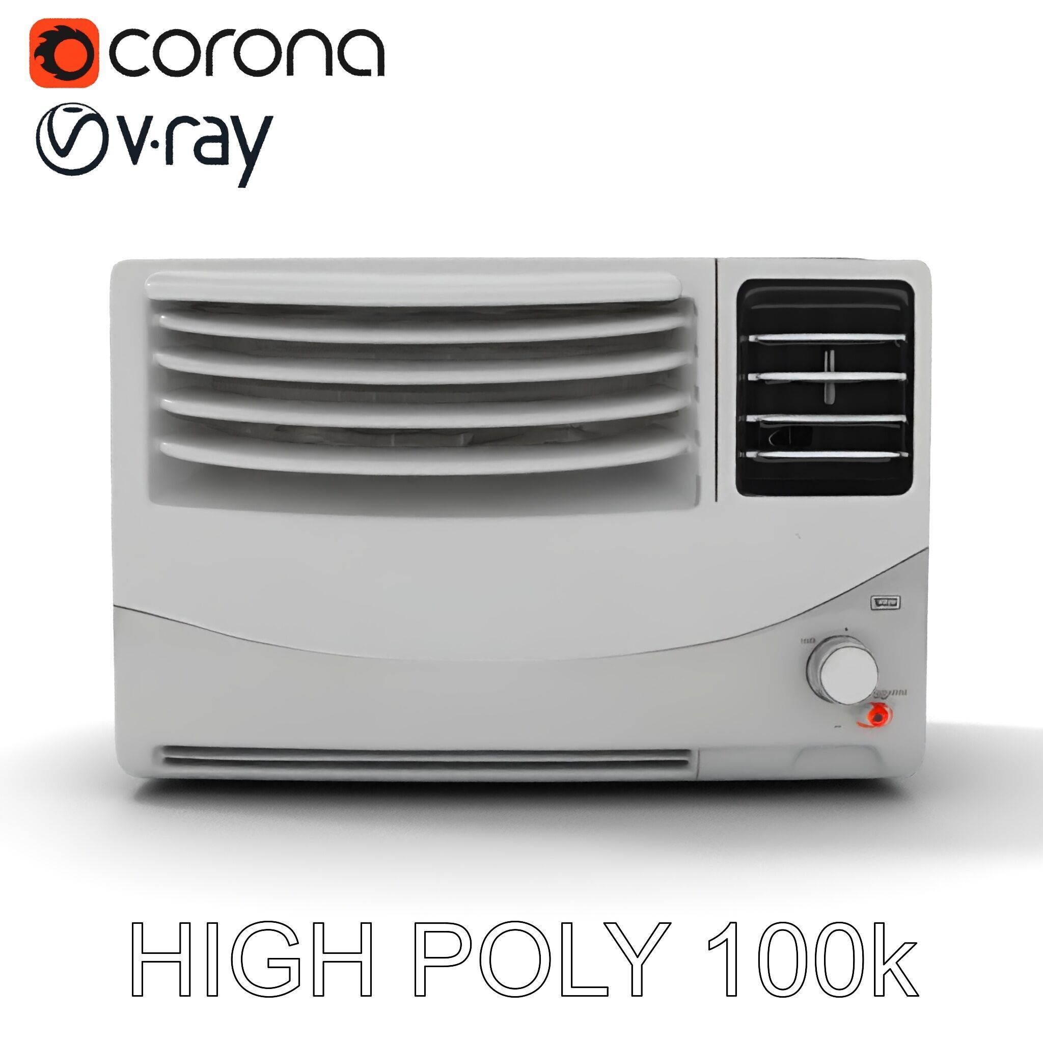 Window Air Conditioner D Model Pack Low-poly 3D model_20