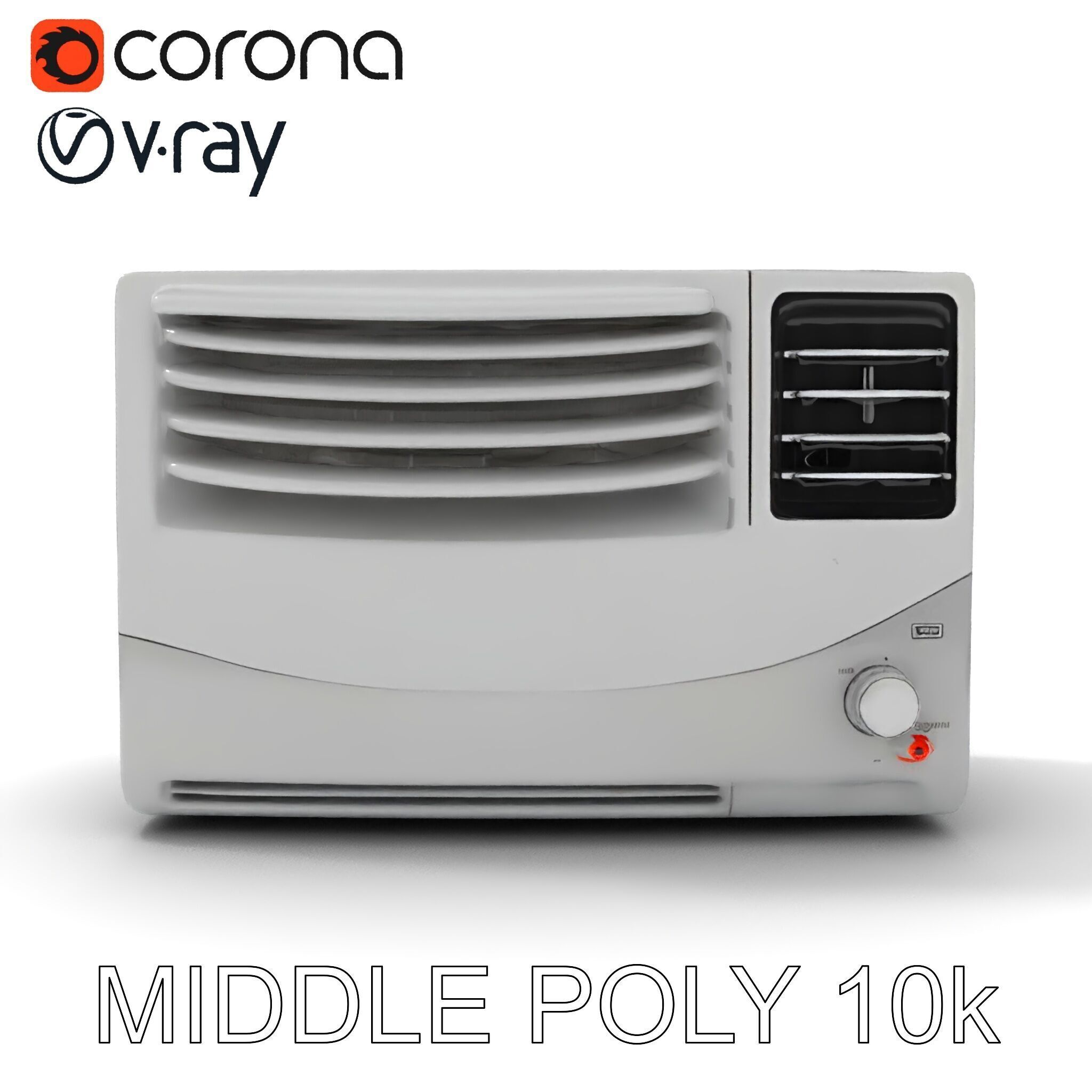 Window Air Conditioner D Model Pack Low-poly 3D model_16